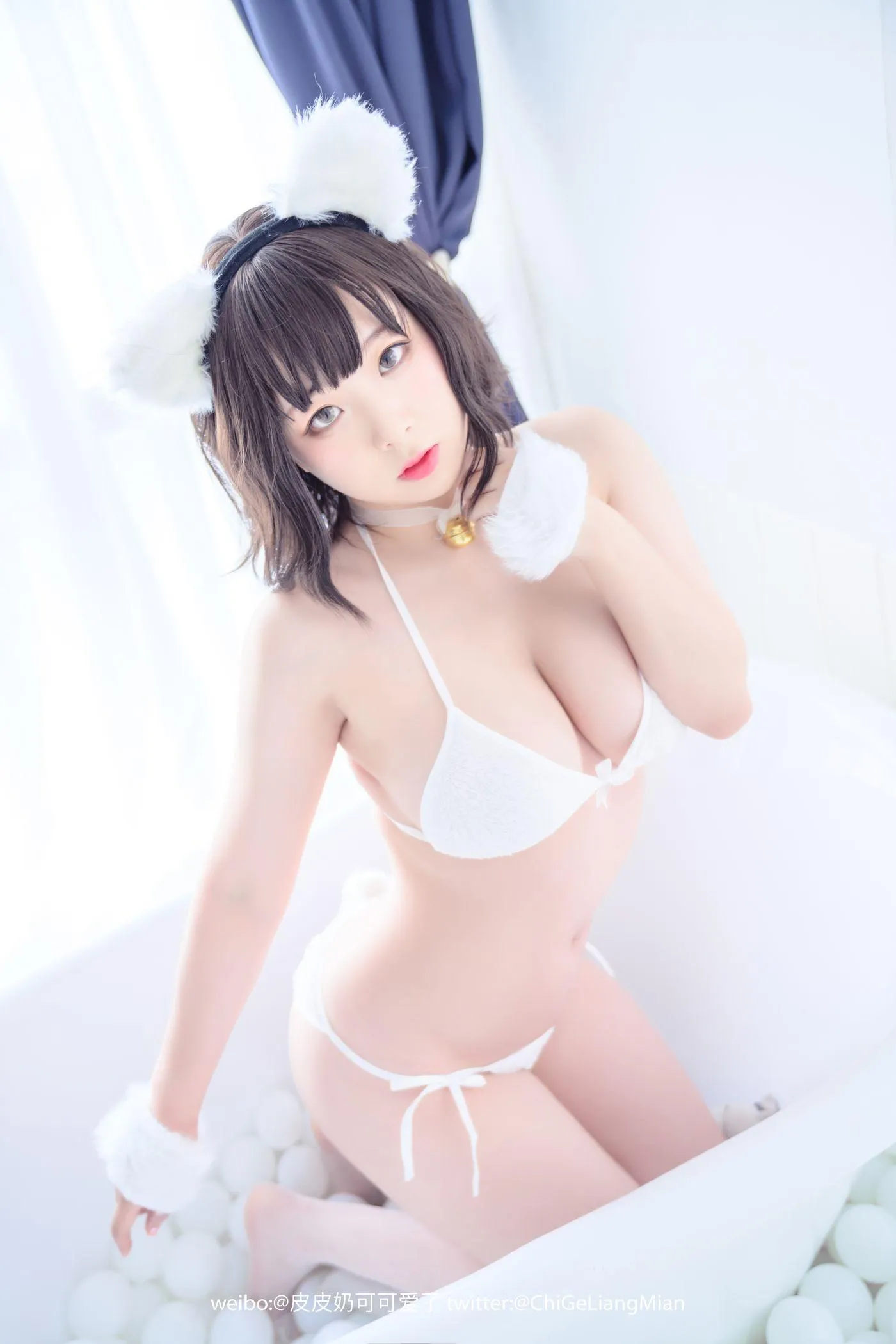 皮皮奶可可爱了啦 – NO.09 白猫 [50P]插图6