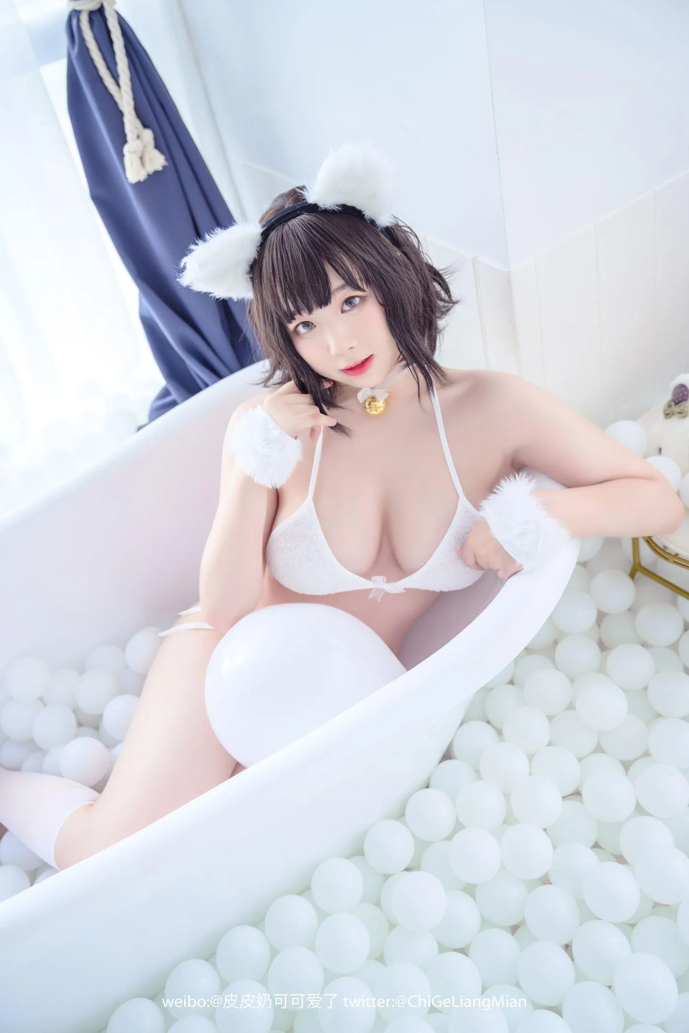 皮皮奶可可爱了啦 – NO.09 白猫 [50P]插图2