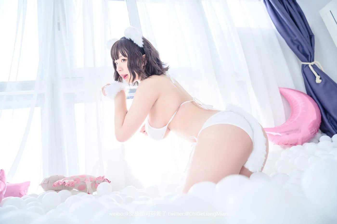 皮皮奶可可爱了啦 – NO.09 白猫 [50P]插图9