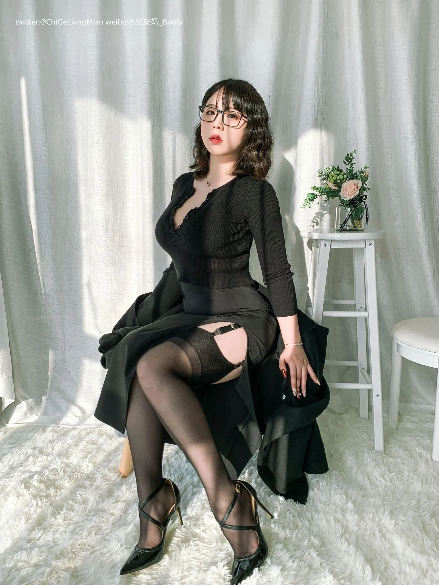 皮皮奶可可爱了啦 – NO.26 黑色高岭OL [120P]插图5
