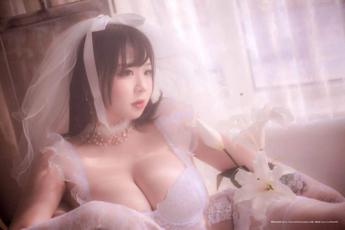 皮皮奶可可爱了啦 – NO.28 朦胧婚纱 [66P]插图6