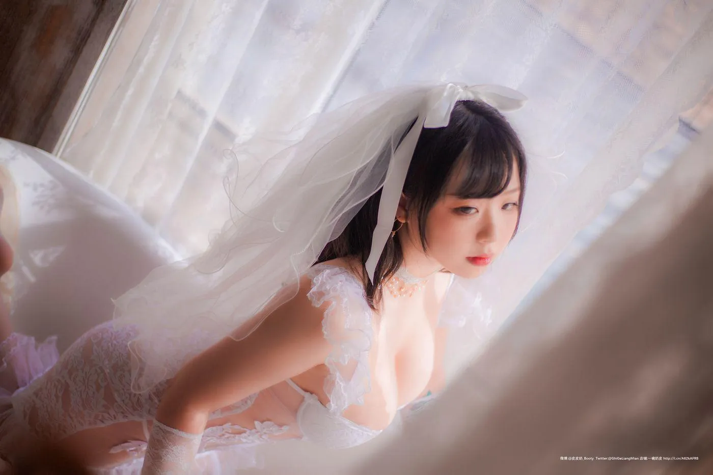 皮皮奶可可爱了啦 – NO.28 朦胧婚纱 [66P]插图2
