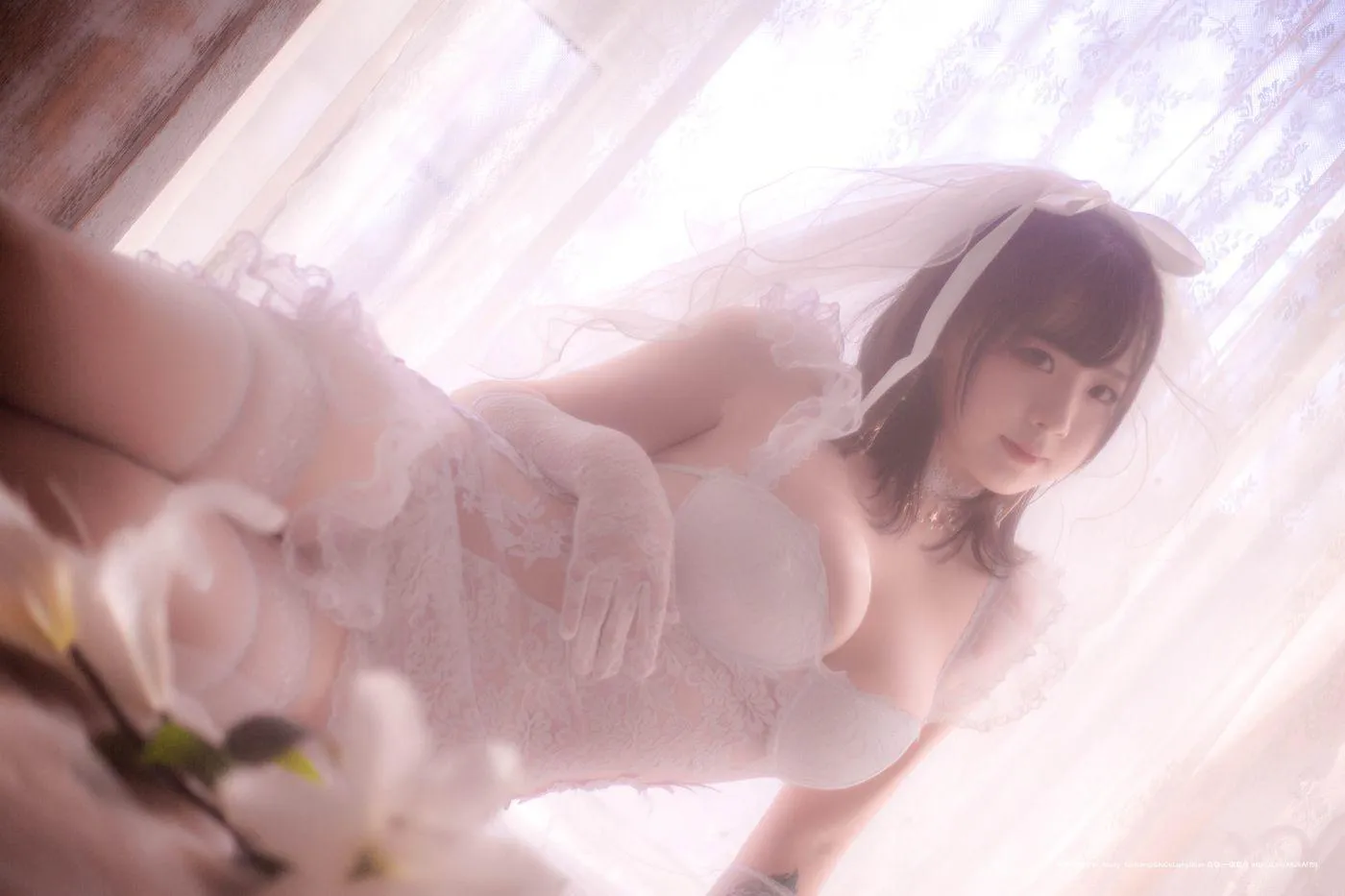 皮皮奶可可爱了啦 – NO.28 朦胧婚纱 [66P]插图8