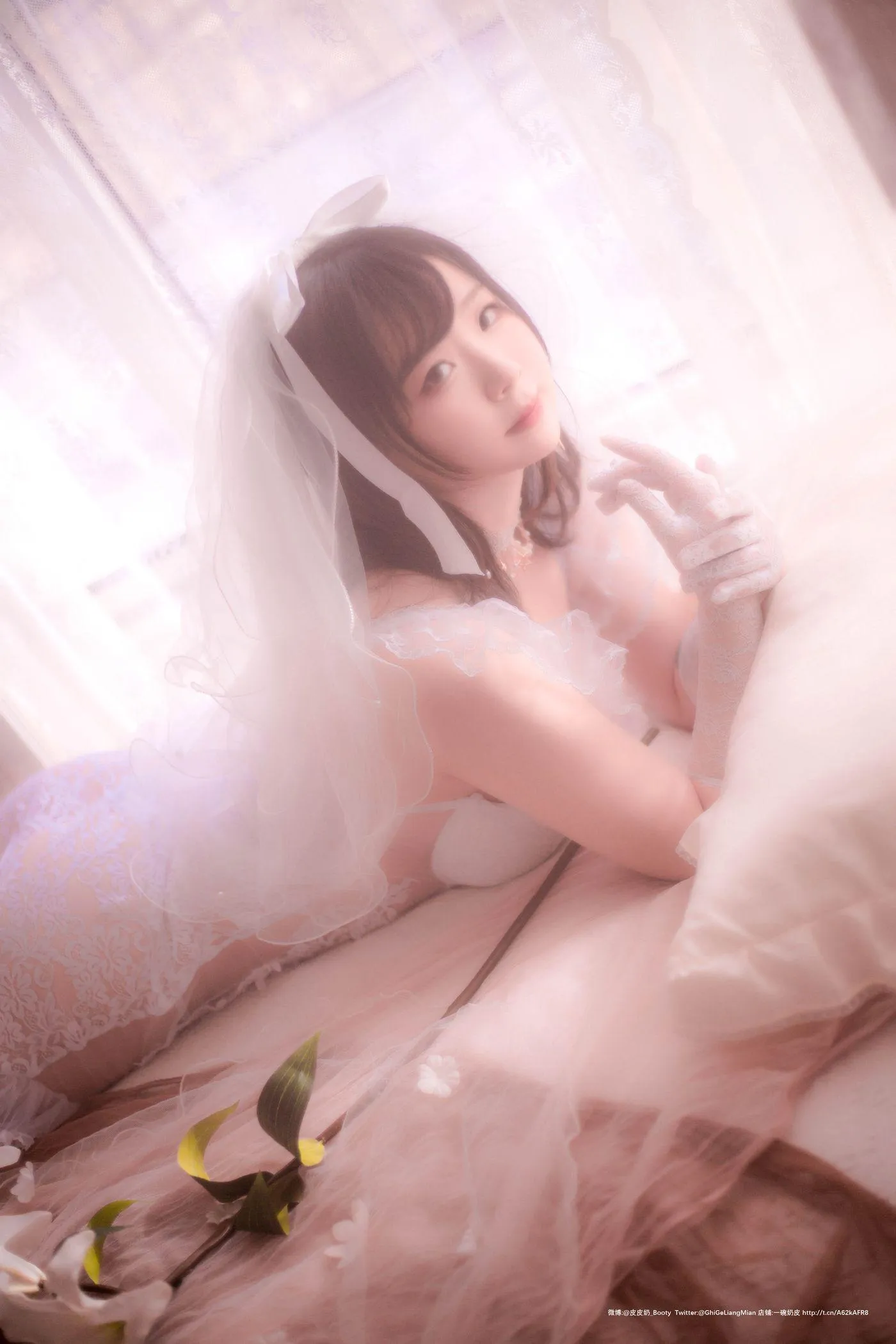 皮皮奶可可爱了啦 – NO.28 朦胧婚纱 [66P]插图3