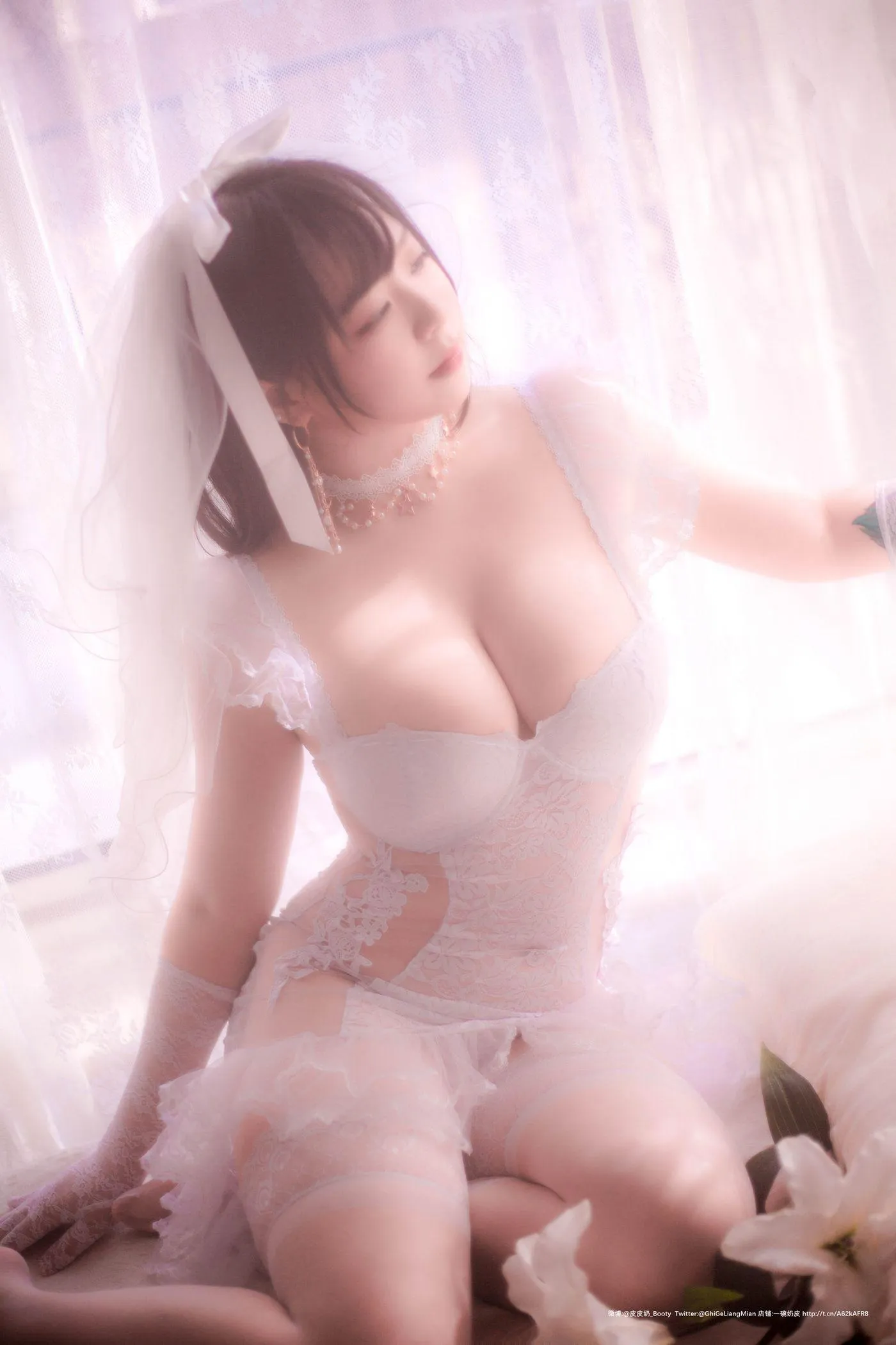 皮皮奶可可爱了啦 – NO.28 朦胧婚纱 [66P]插图1