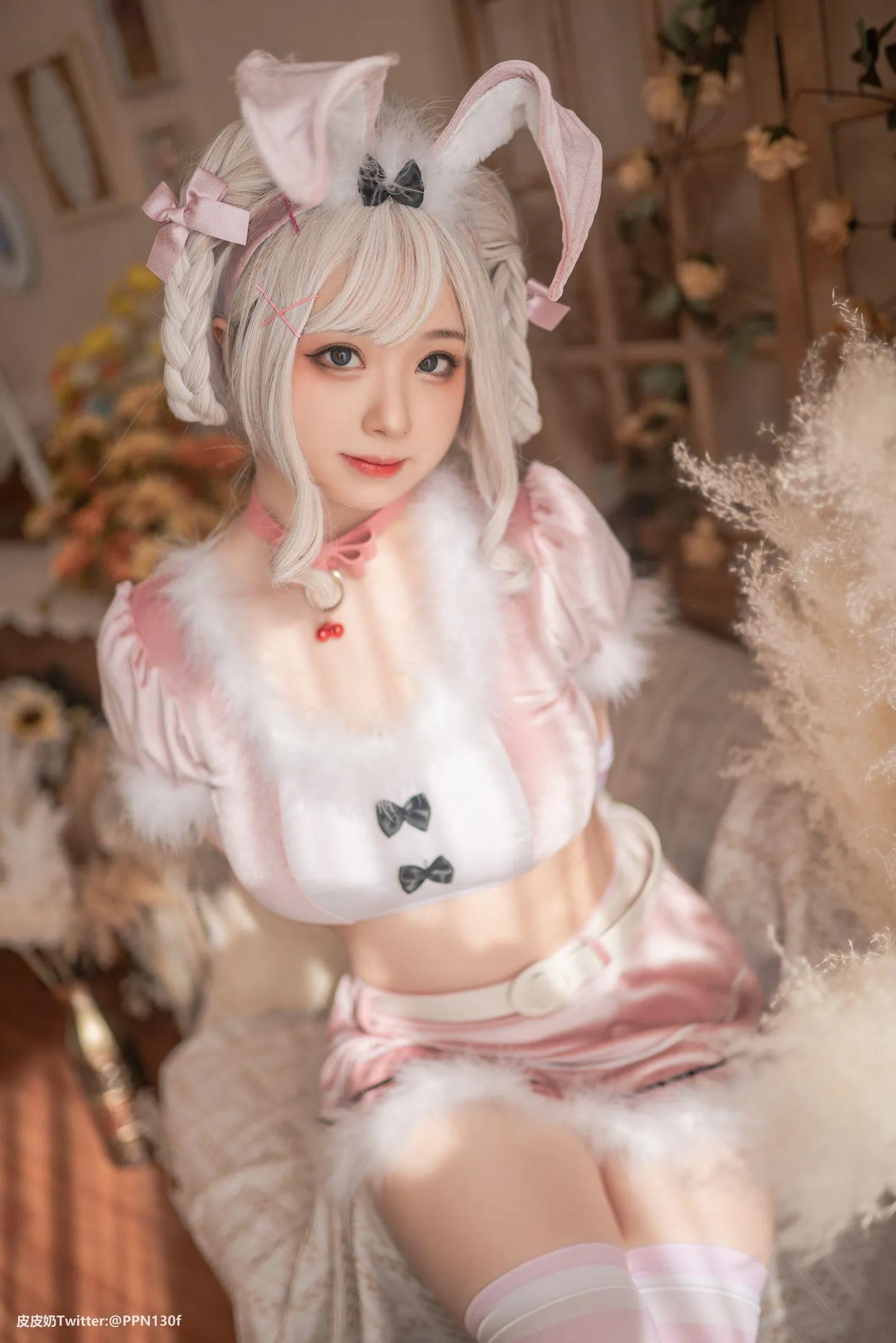 皮皮奶可可爱了啦 – NO.42 Vol.27 粉色兔兔 [71P]插图8