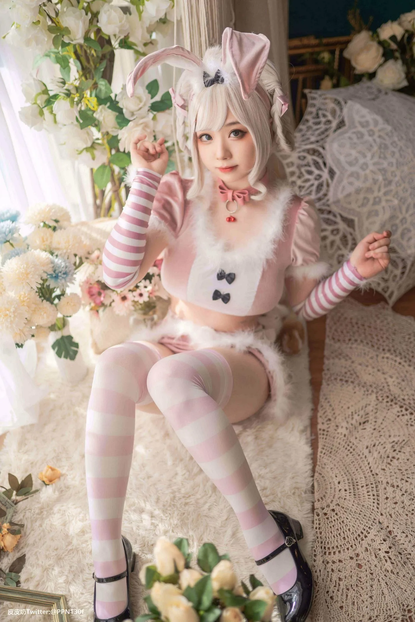 皮皮奶可可爱了啦 – NO.42 Vol.27 粉色兔兔 [71P]插图3