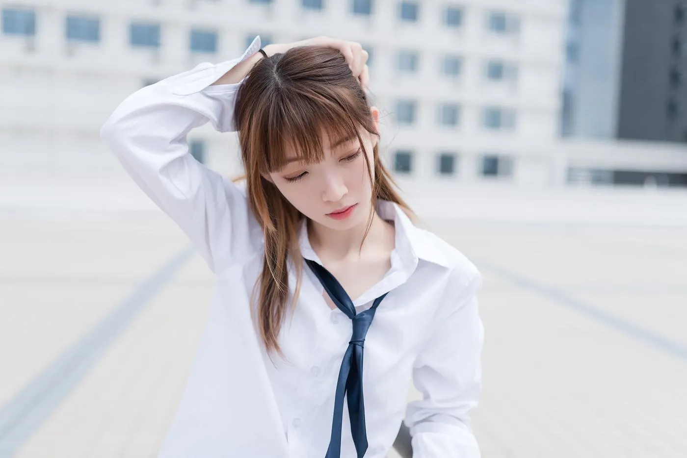 祖木子 – 裸脚白衬衫 · 足控福利 [46P]插图2