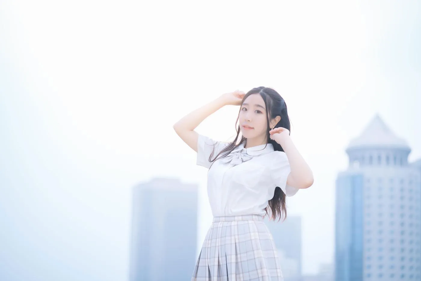 穆零Mu0 – NO.08 天台JK [21P]插图1