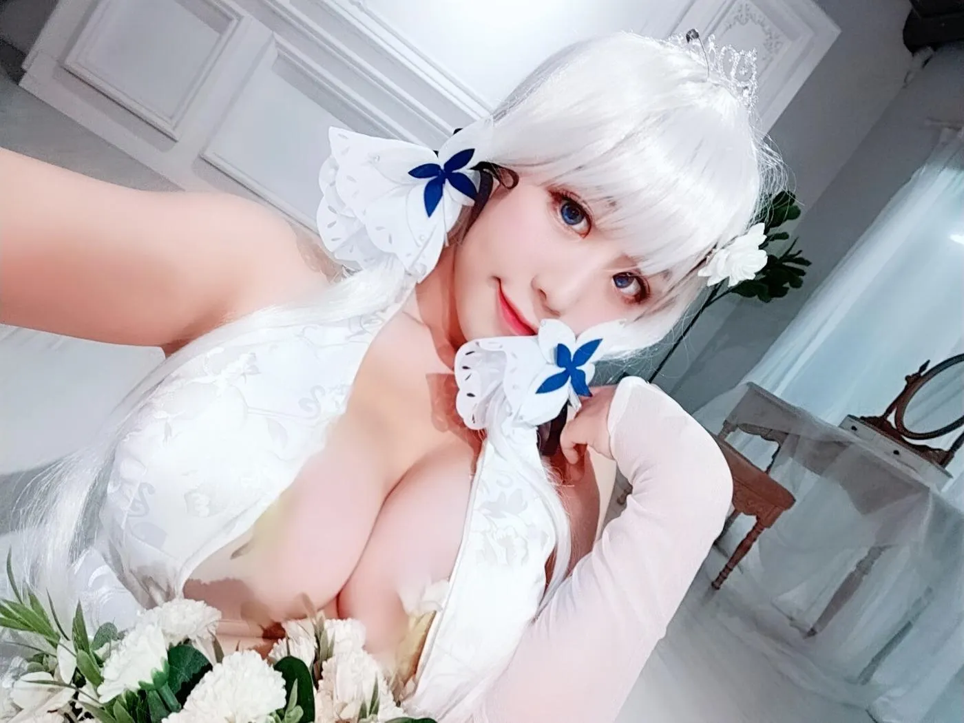 穆零Mu0 – NO.40 光辉婚纱-自拍包 [13P]插图7