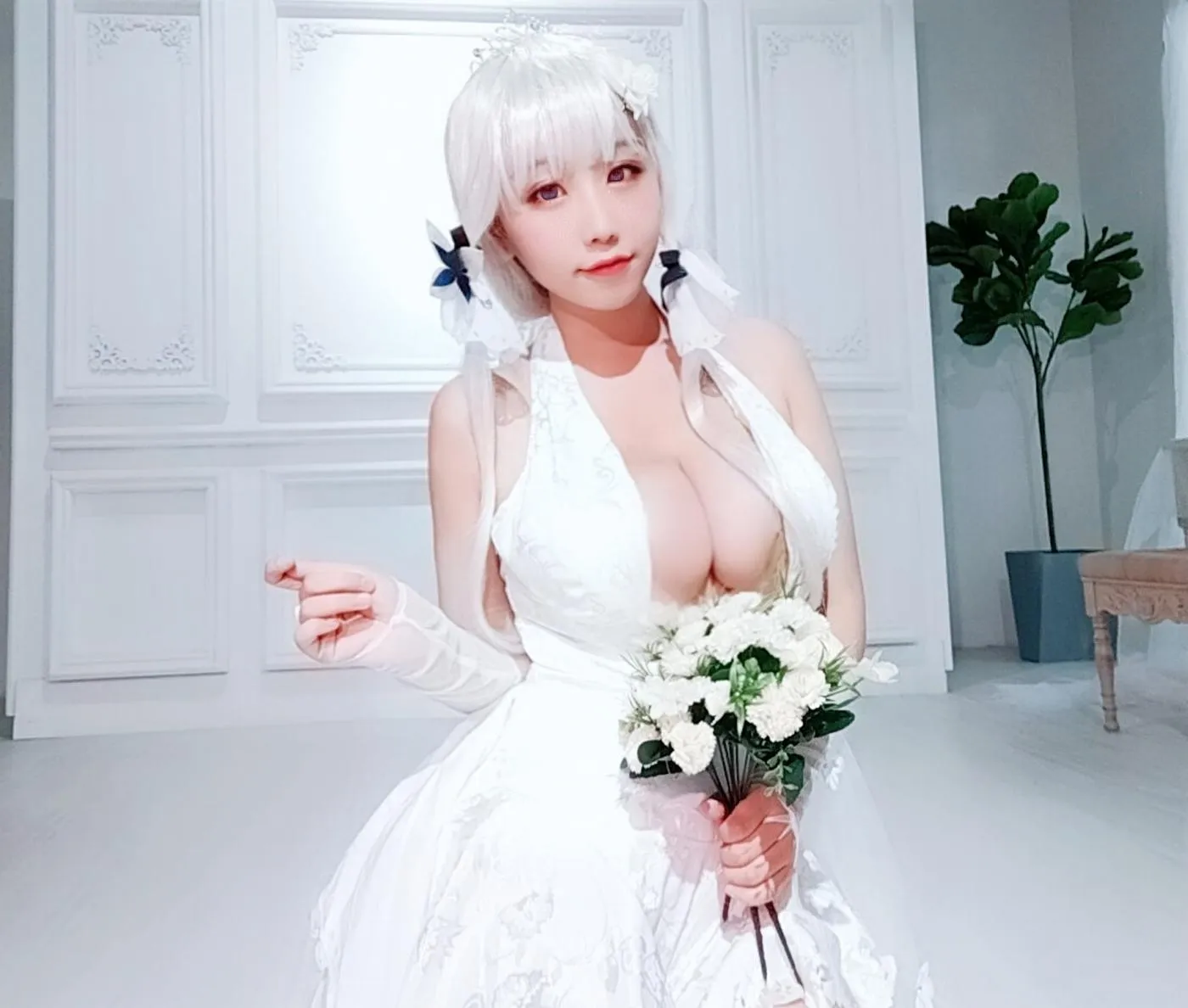 穆零Mu0 – NO.40 光辉婚纱-自拍包 [13P]插图8