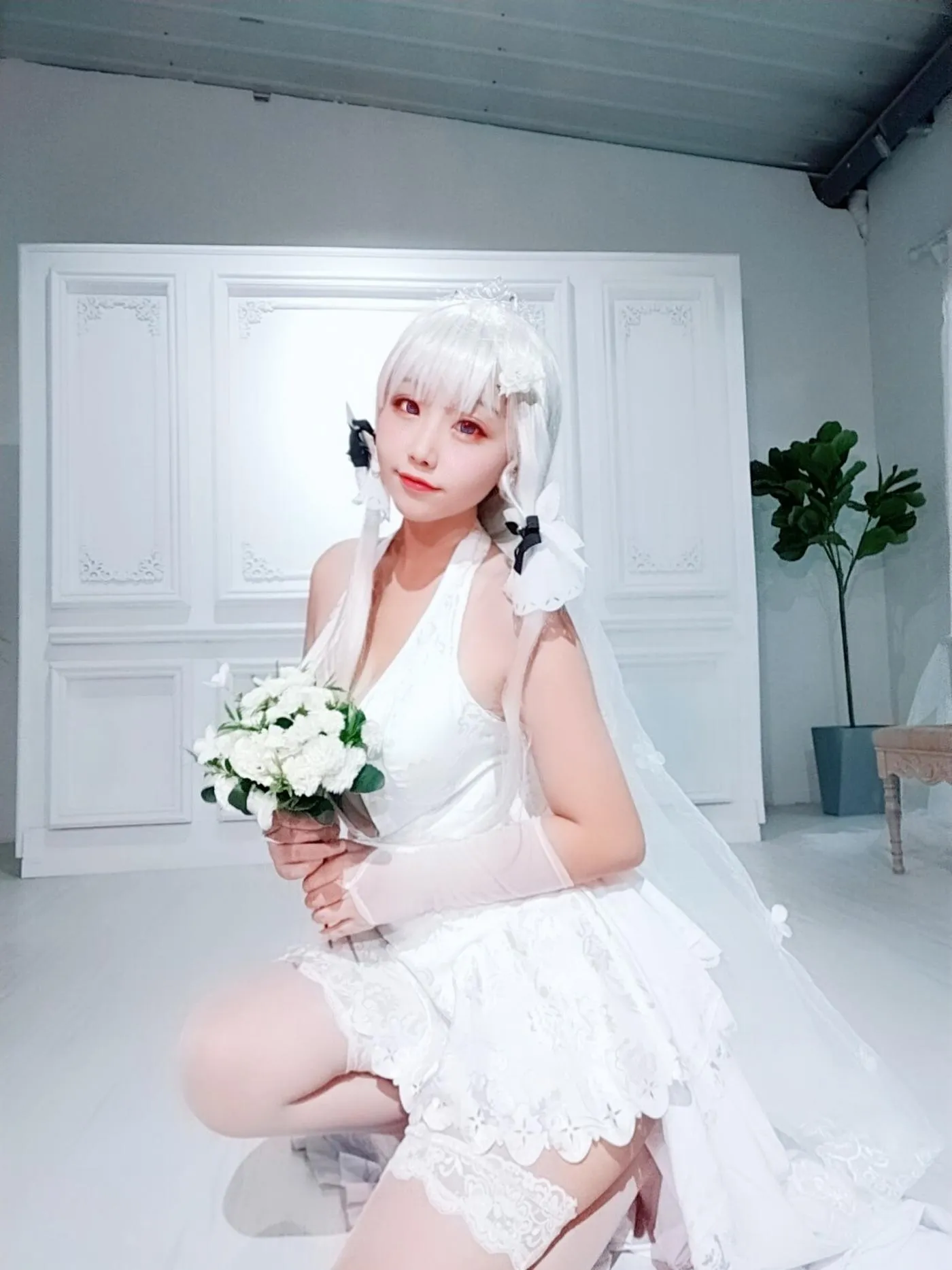 穆零Mu0 – NO.40 光辉婚纱-自拍包 [13P]插图9