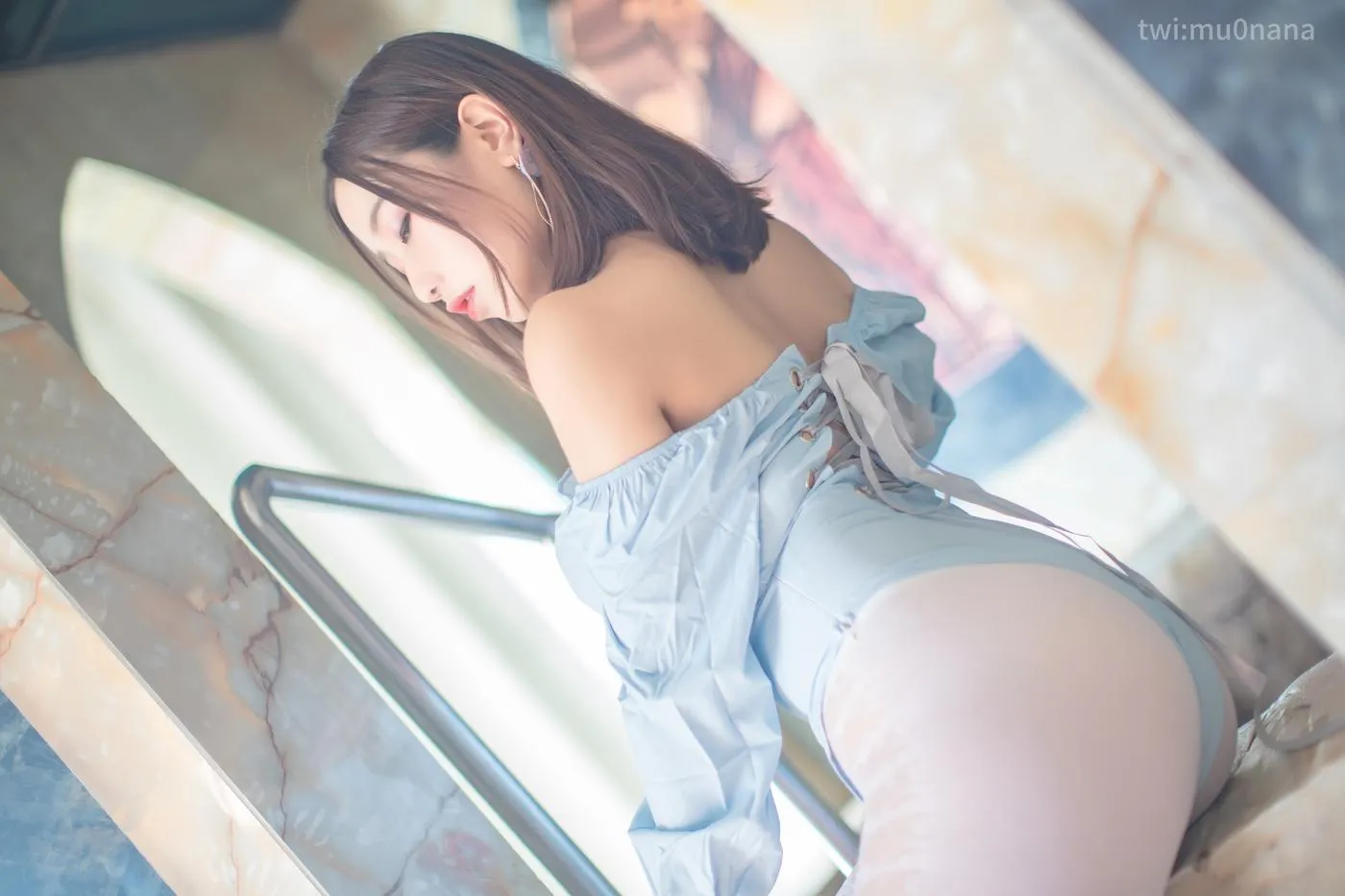 穆零Mu0 – VOL.12 写真小合集-温泉白丝 [37P]插图5