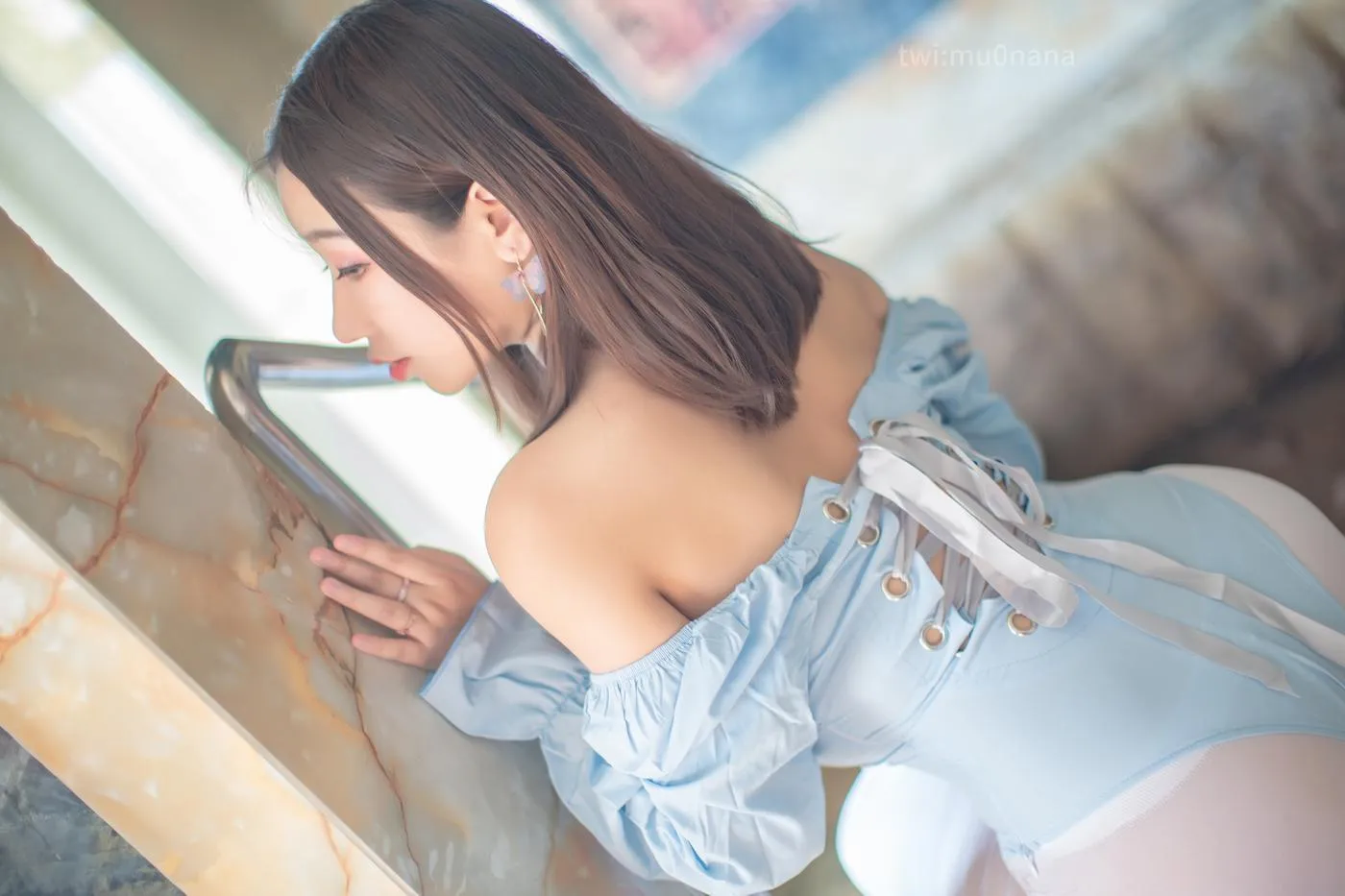 穆零Mu0 – VOL.12 写真小合集-温泉白丝 [37P]插图7