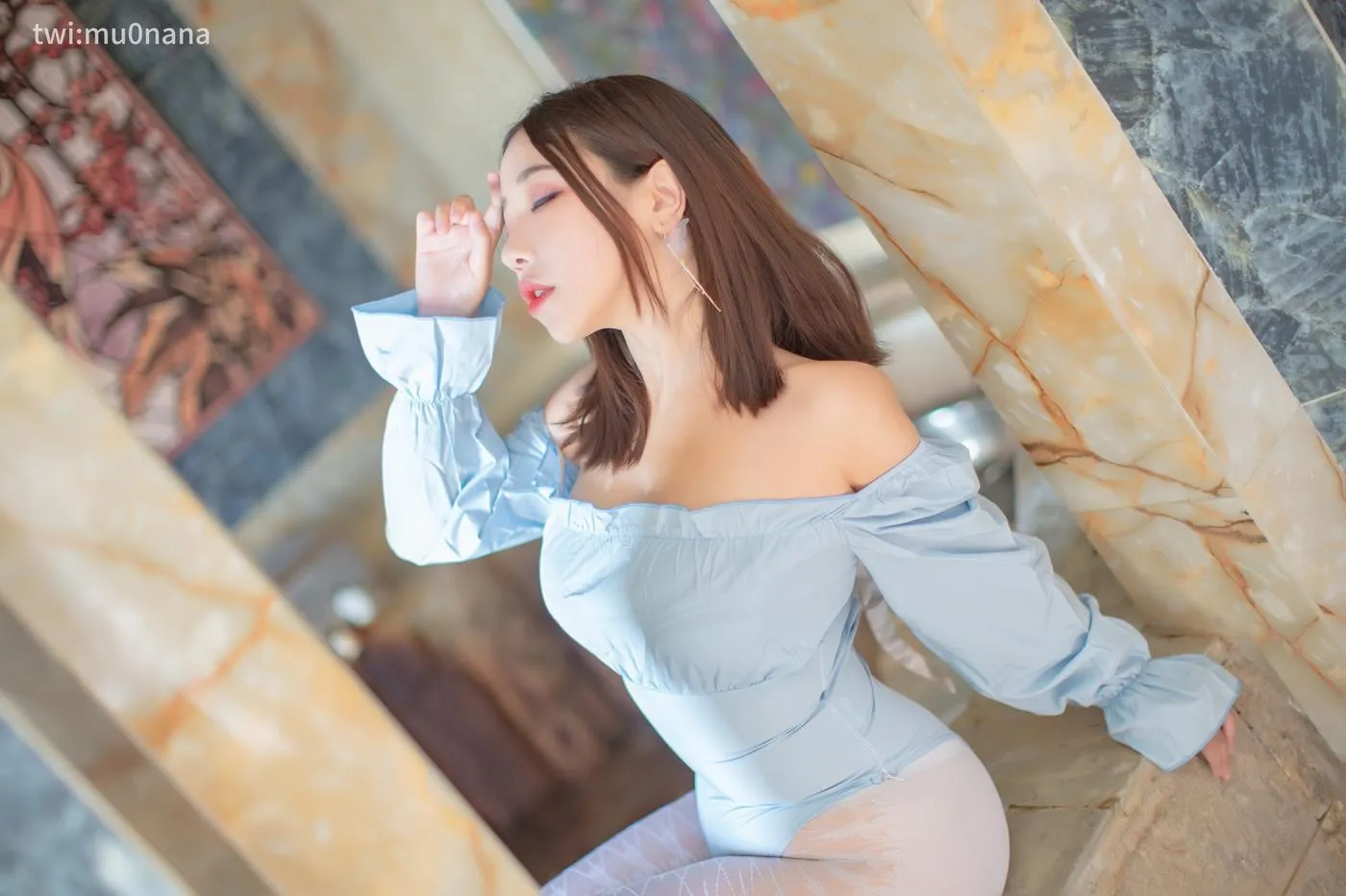 穆零Mu0 – VOL.12 写真小合集-温泉白丝 [37P]插图1