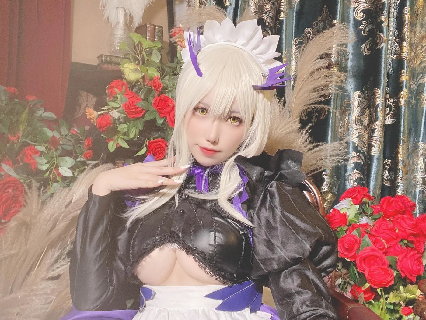 芋圆侑子 – NO.17 黑枪呆女仆自拍 24P3V-211MB] [24P]插图6