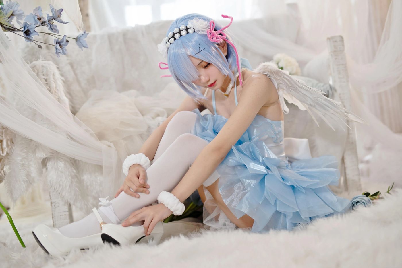 花柒Hana – NO.01 蕾姆大天使正片 [19P]插图2