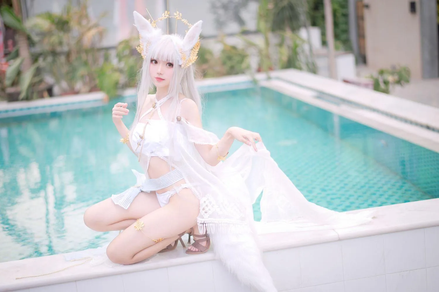 花柒Hana – NO.06 白金cos泳装 [18P]插图5