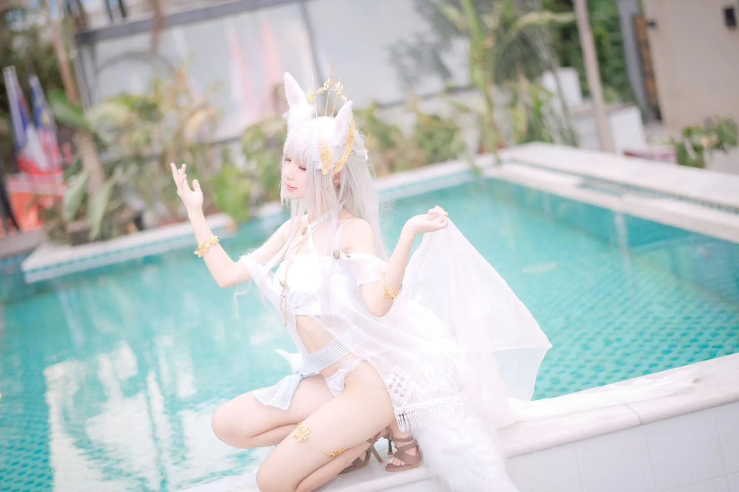 花柒Hana – NO.06 白金cos泳装 [18P]插图6