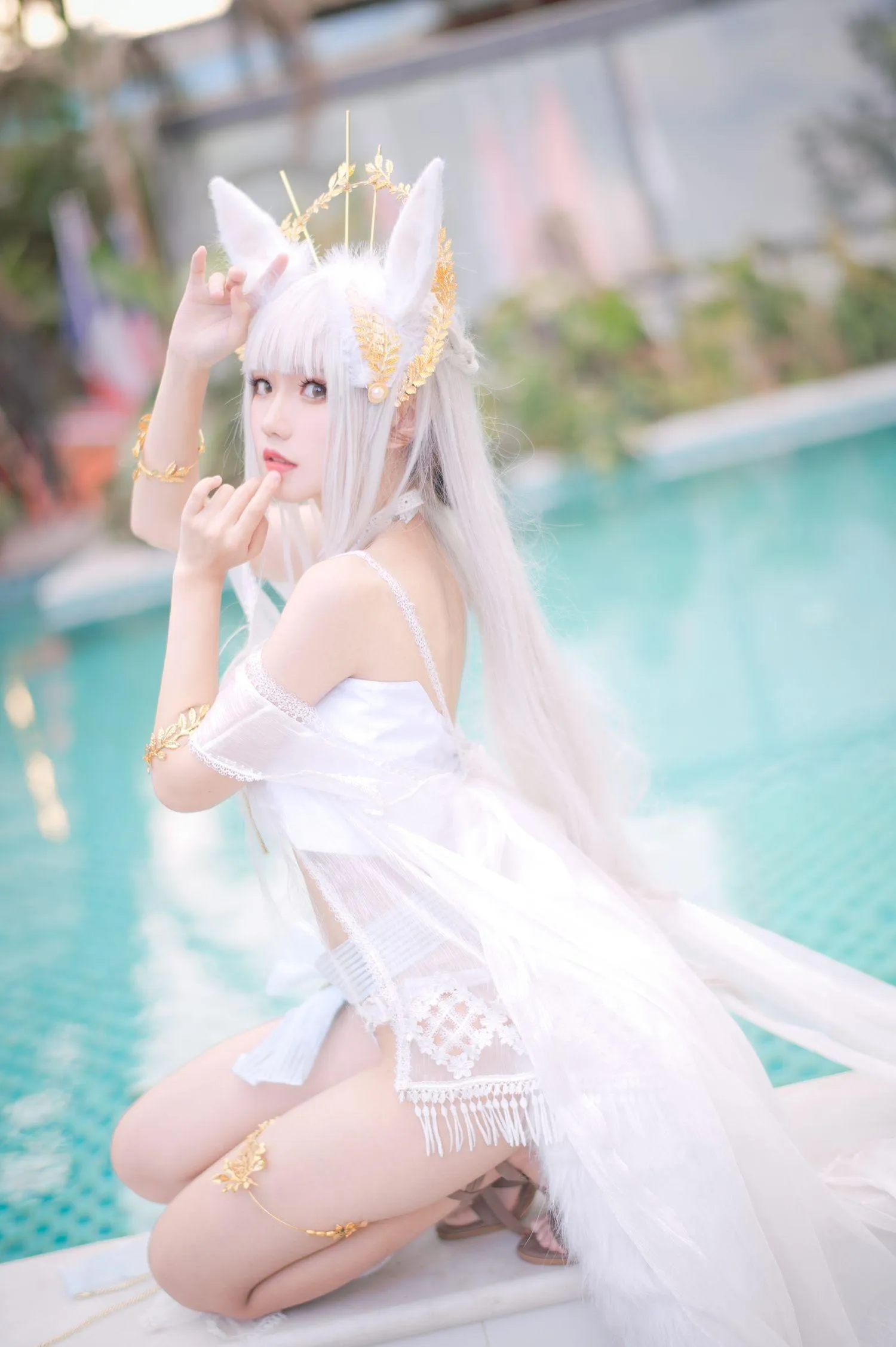 花柒Hana – NO.06 白金cos泳装 [18P]插图7