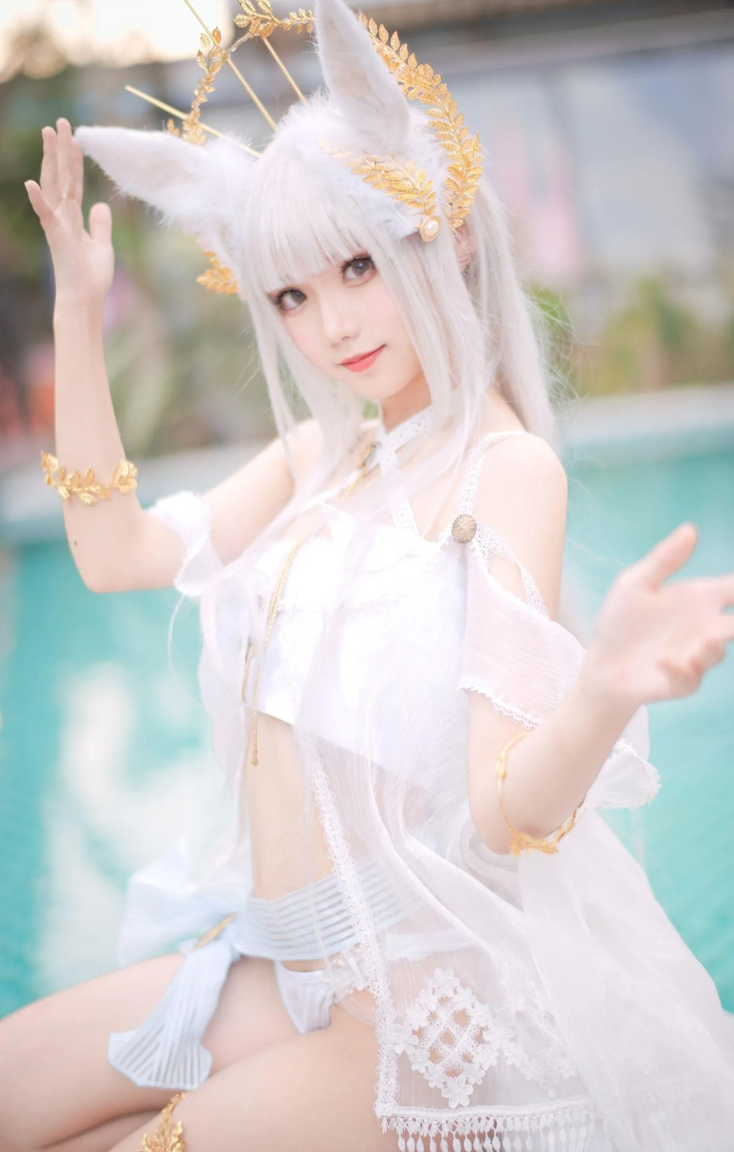 花柒Hana – NO.06 白金cos泳装 [18P]插图8