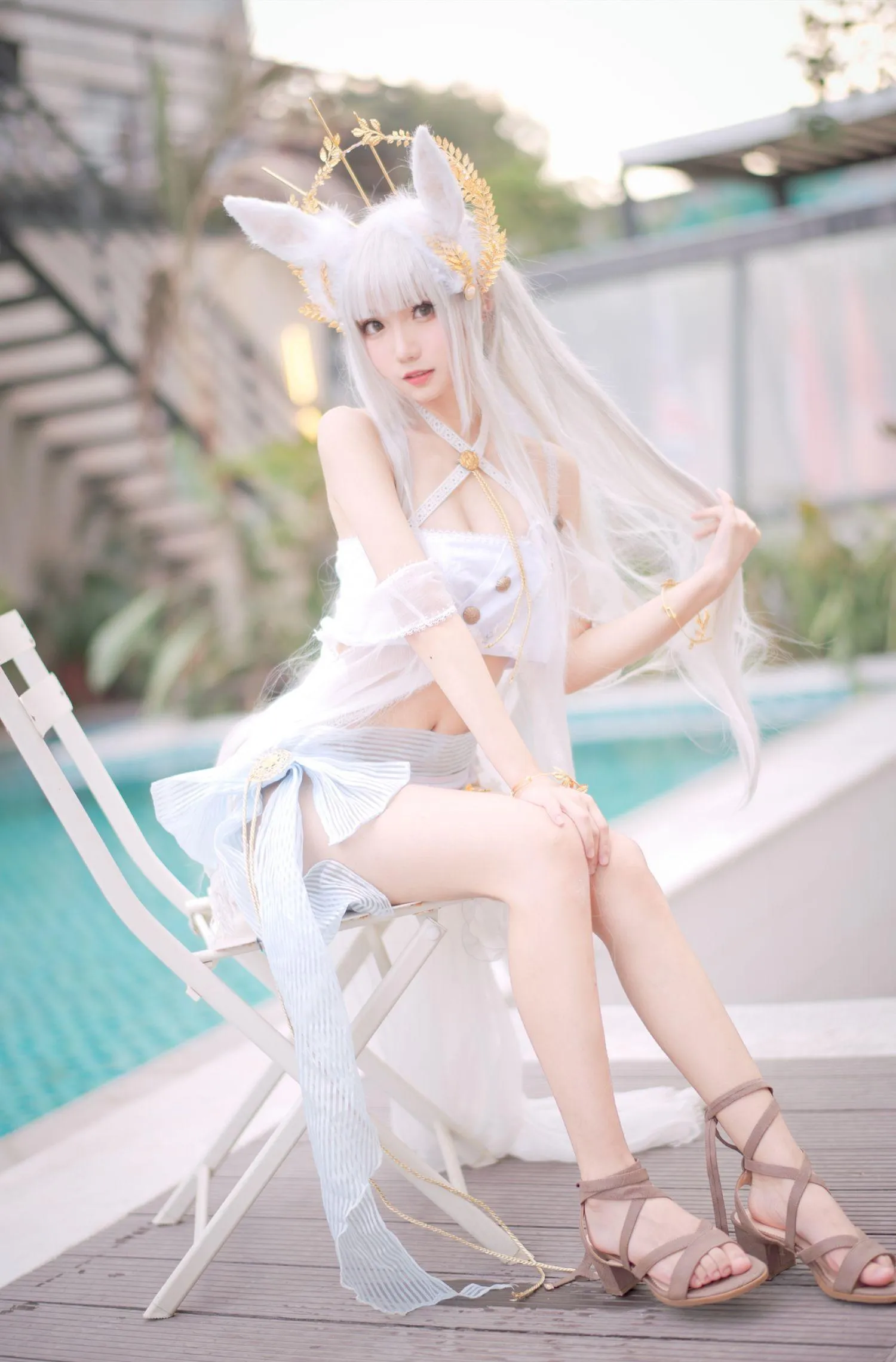 花柒Hana – NO.06 白金cos泳装 [18P]插图9