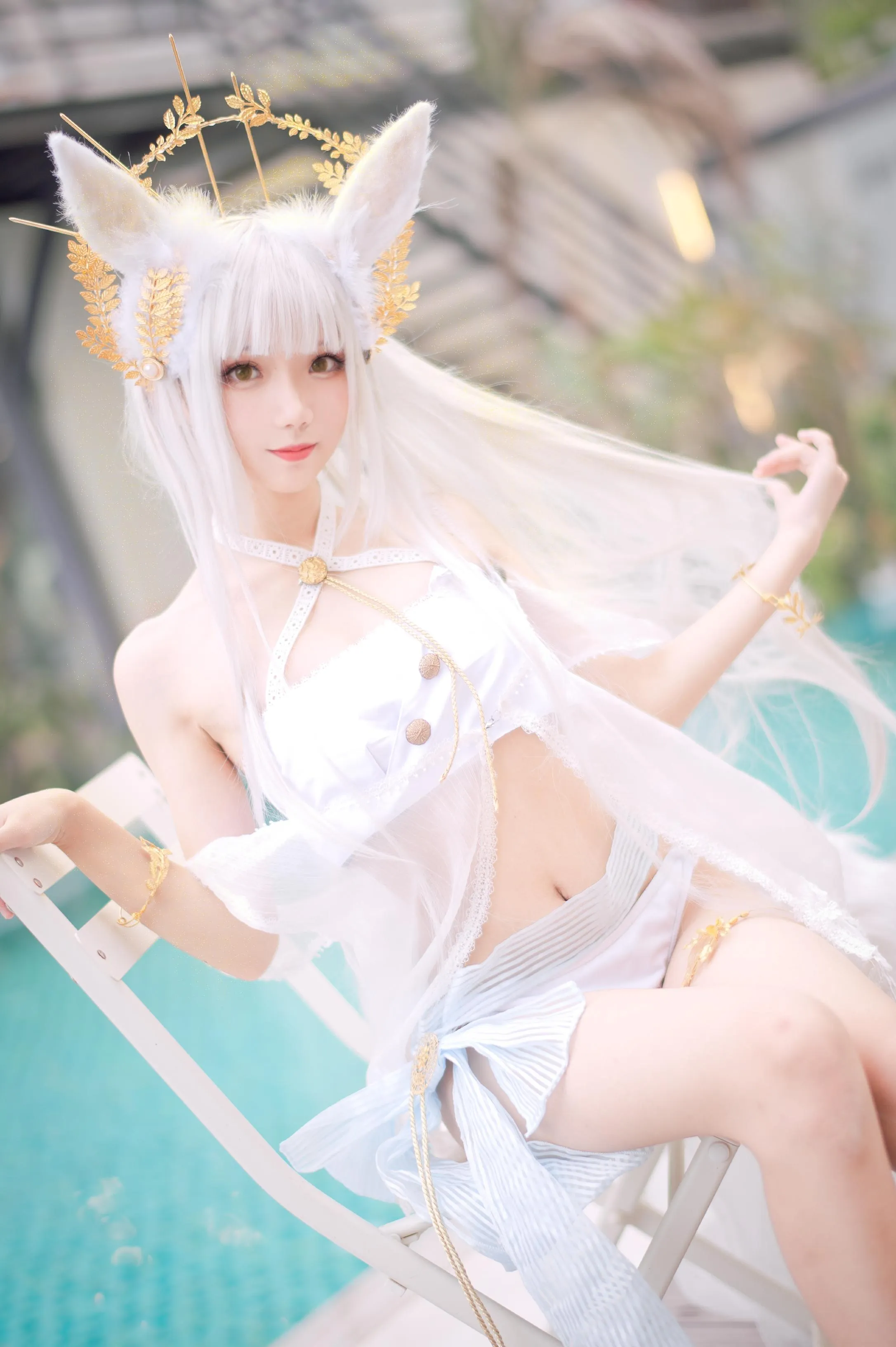 花柒Hana – NO.06 白金cos泳装 [18P]插图