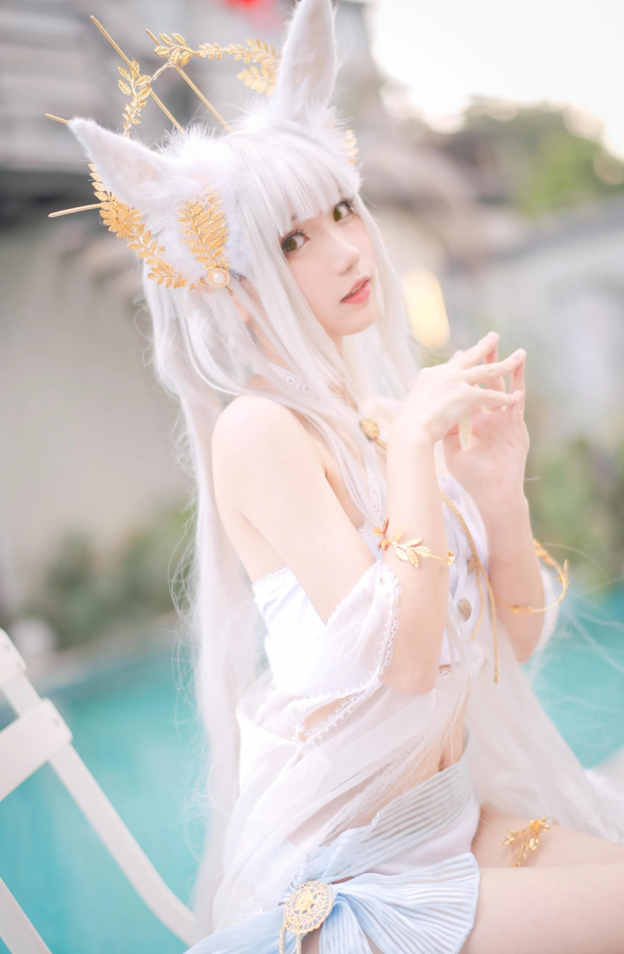 花柒Hana – NO.06 白金cos泳装 [18P]插图1