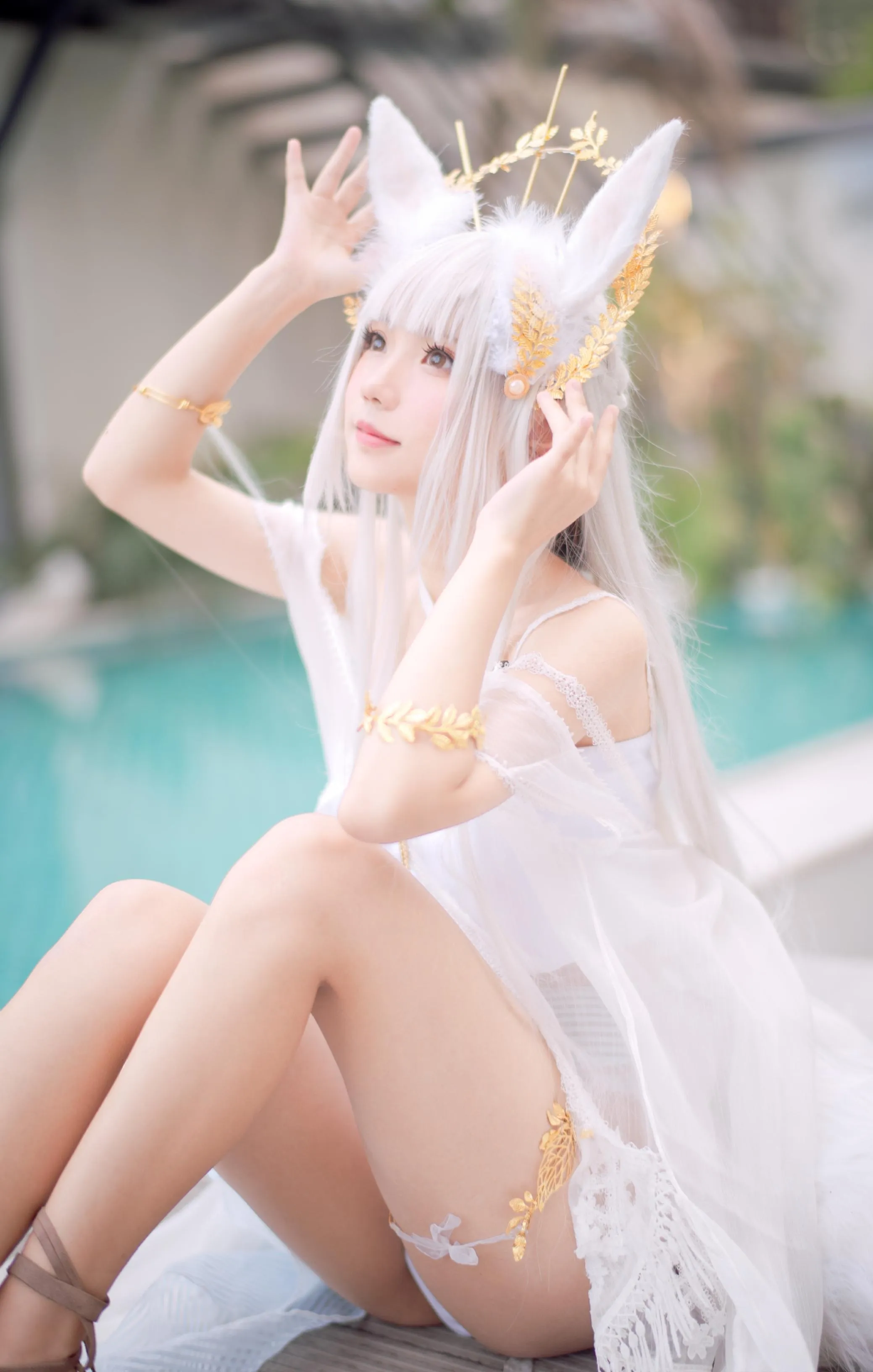 花柒Hana – NO.06 白金cos泳装 [18P]插图2