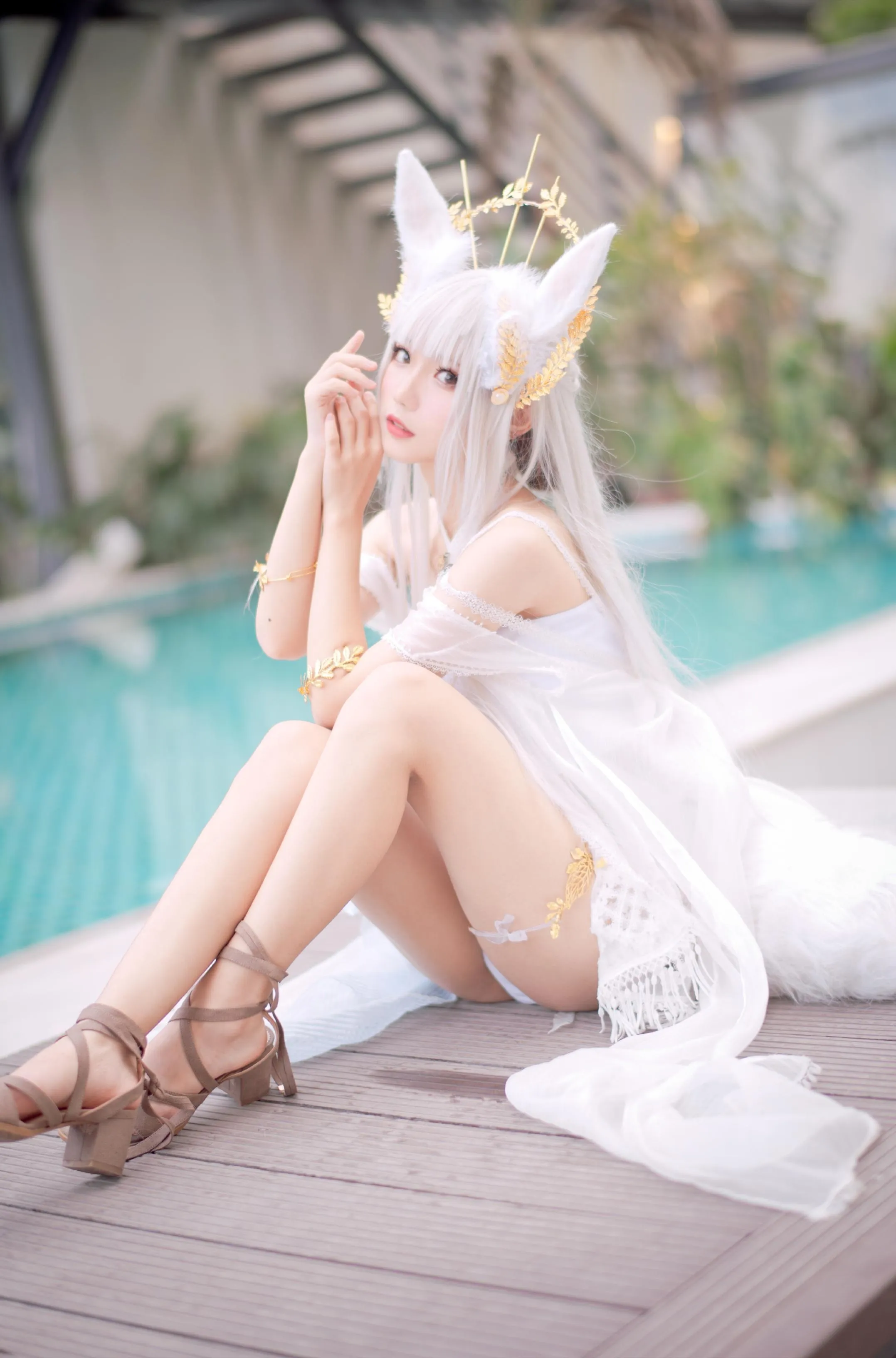 花柒Hana – NO.06 白金cos泳装 [18P]插图3