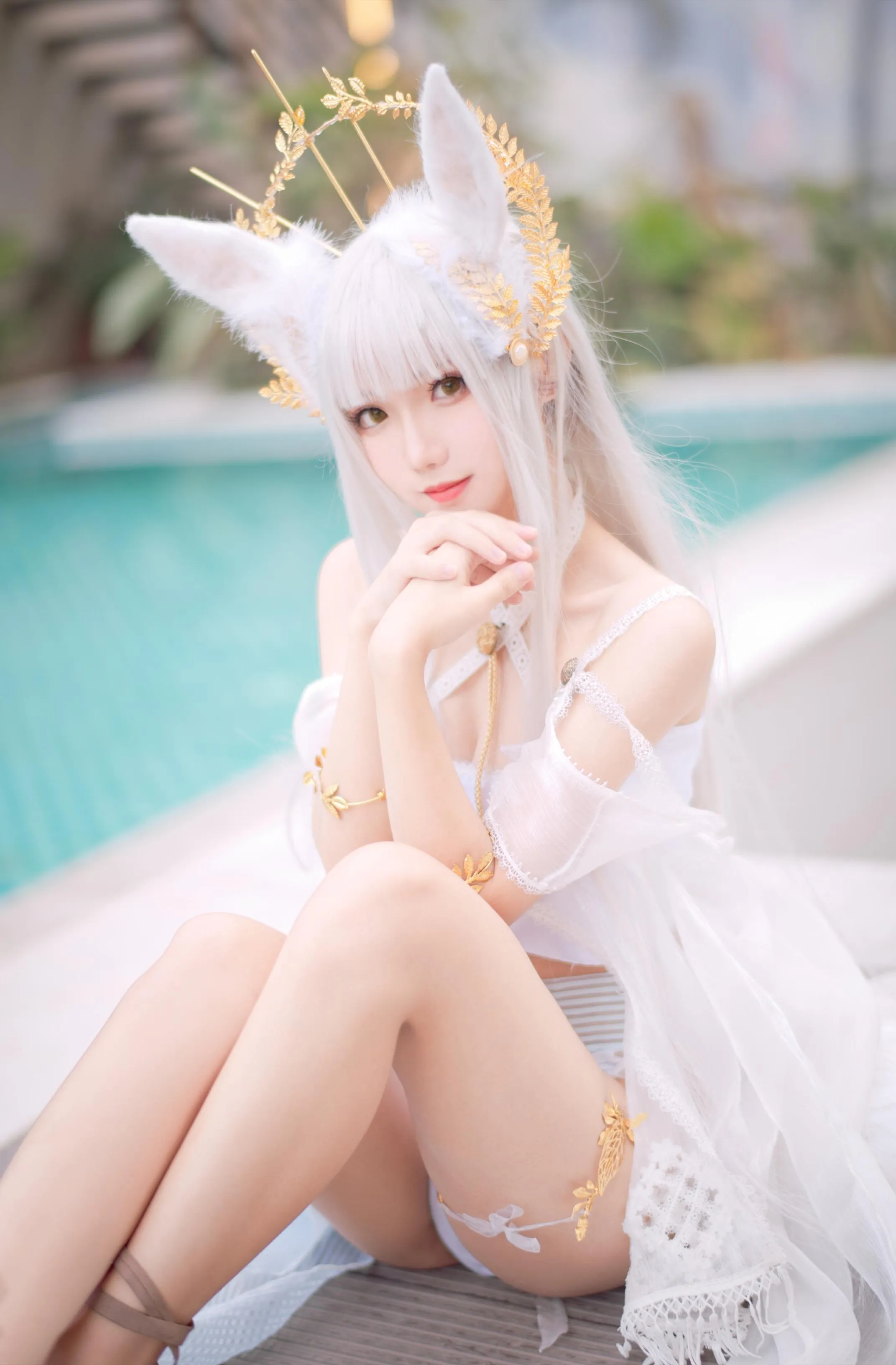 花柒Hana – NO.06 白金cos泳装 [18P]插图4
