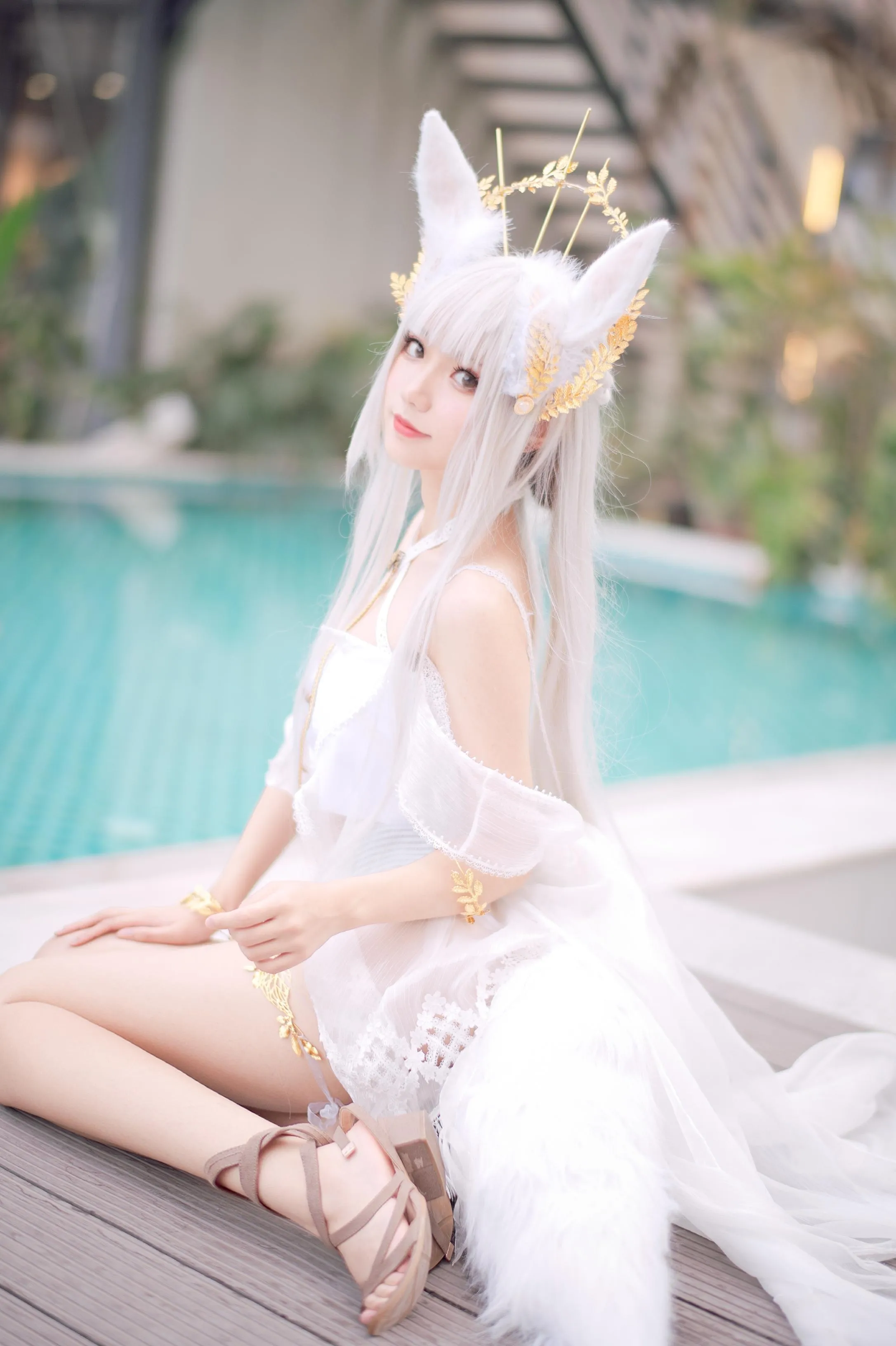 花柒Hana – NO.06 白金cos泳装 [18P]插图5