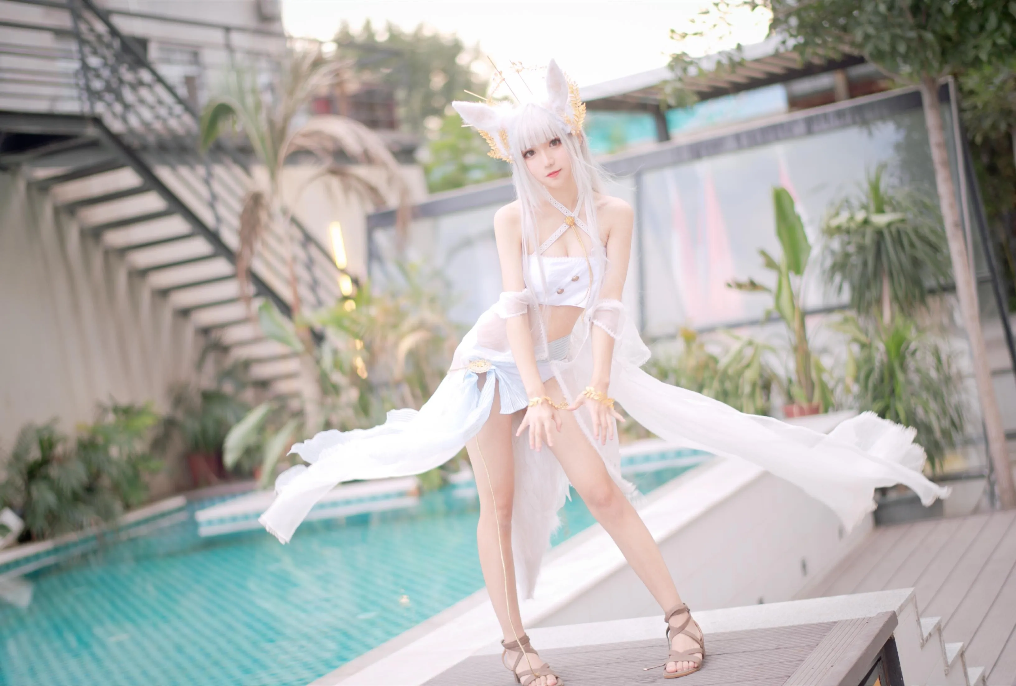 花柒Hana – NO.06 白金cos泳装 [18P]插图6
