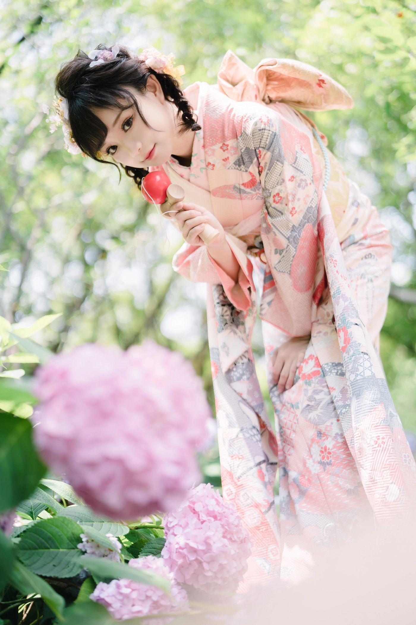 花柒Hana – NO.08 绣球花和服 [18P]插图6
