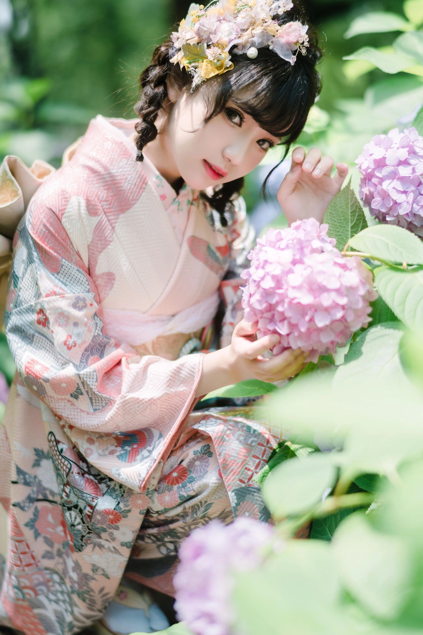 花柒Hana – NO.08 绣球花和服 [18P]插图