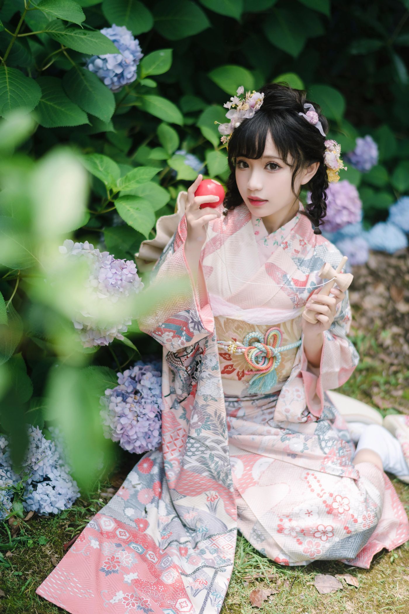 花柒Hana – NO.08 绣球花和服 [18P]插图1
