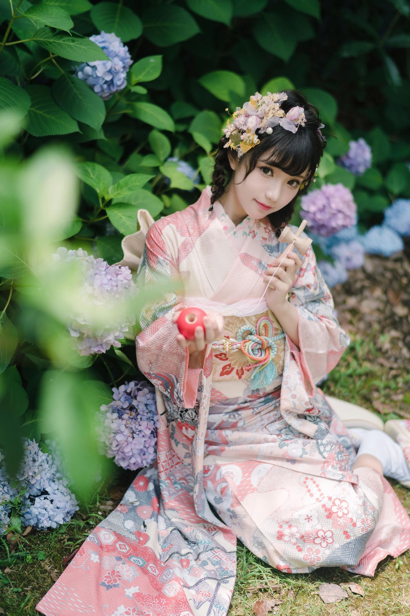 花柒Hana – NO.08 绣球花和服 [18P]插图2