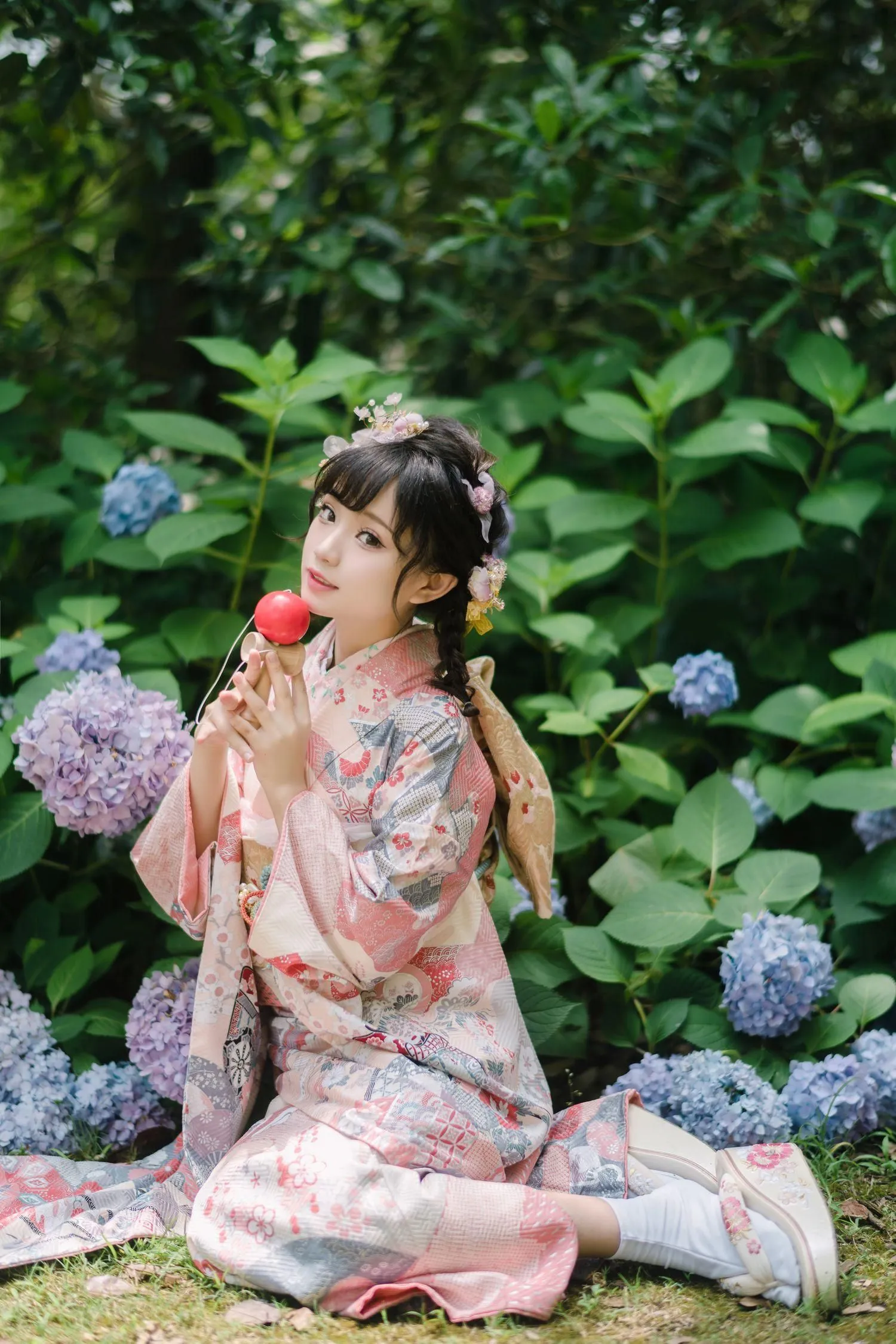 花柒Hana – NO.08 绣球花和服 [18P]插图4