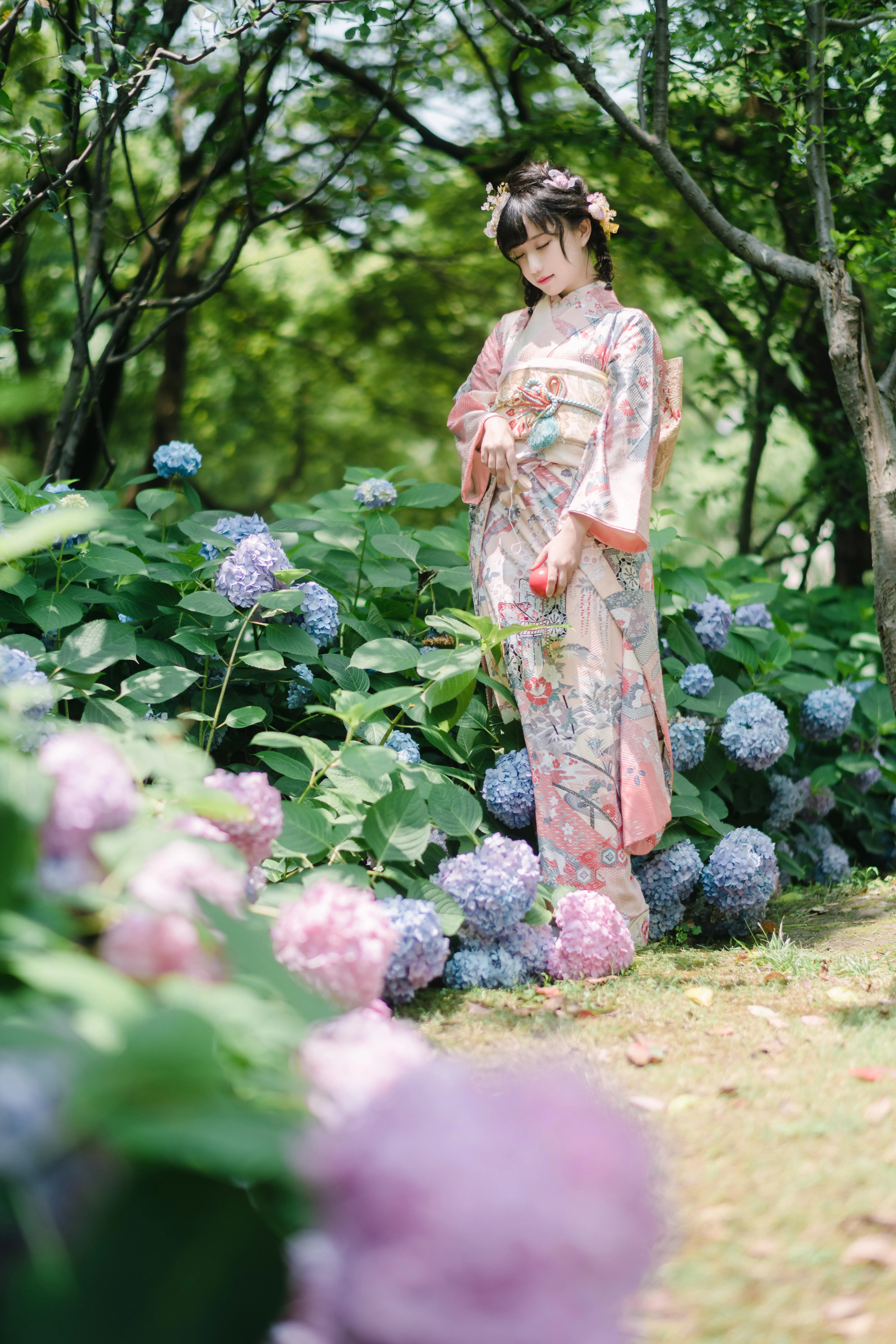 花柒Hana – NO.08 绣球花和服 [18P]插图5