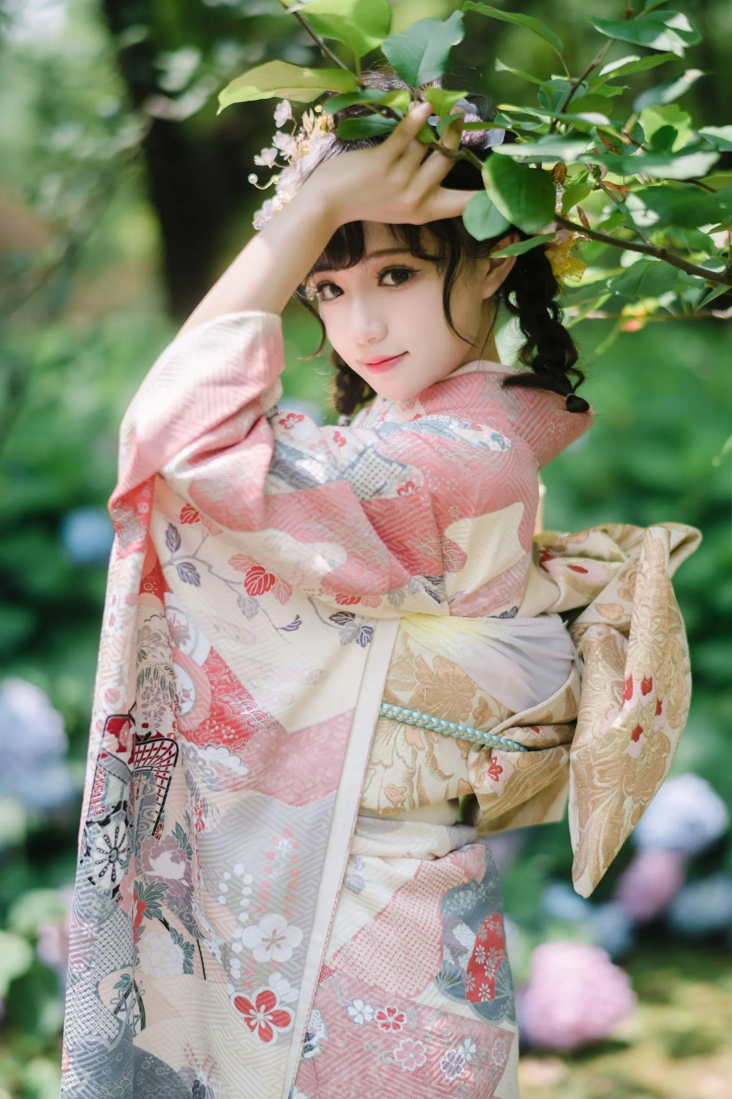 花柒Hana – NO.08 绣球花和服 [18P]插图7