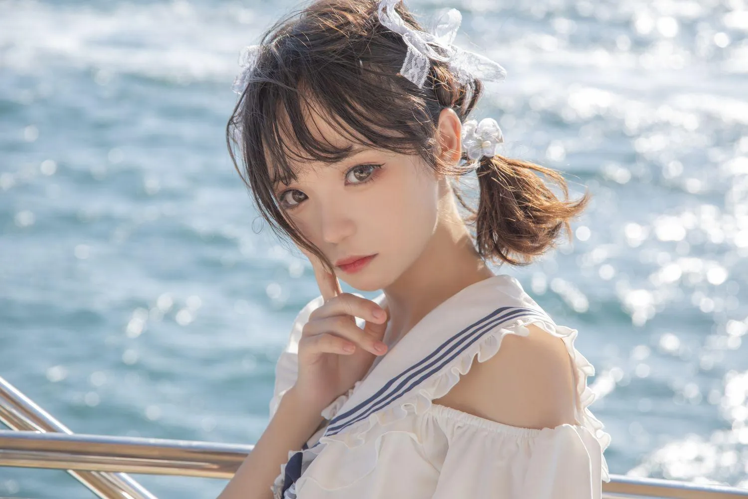 花柒Hana – NO.13 三亚熊之海军风泳装 [12P]插图6