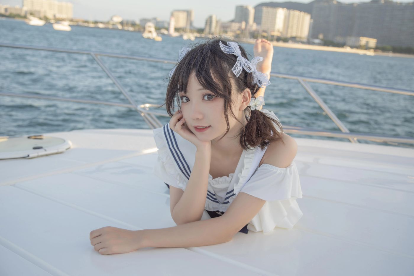 花柒Hana – NO.13 三亚熊之海军风泳装 [12P]插图9