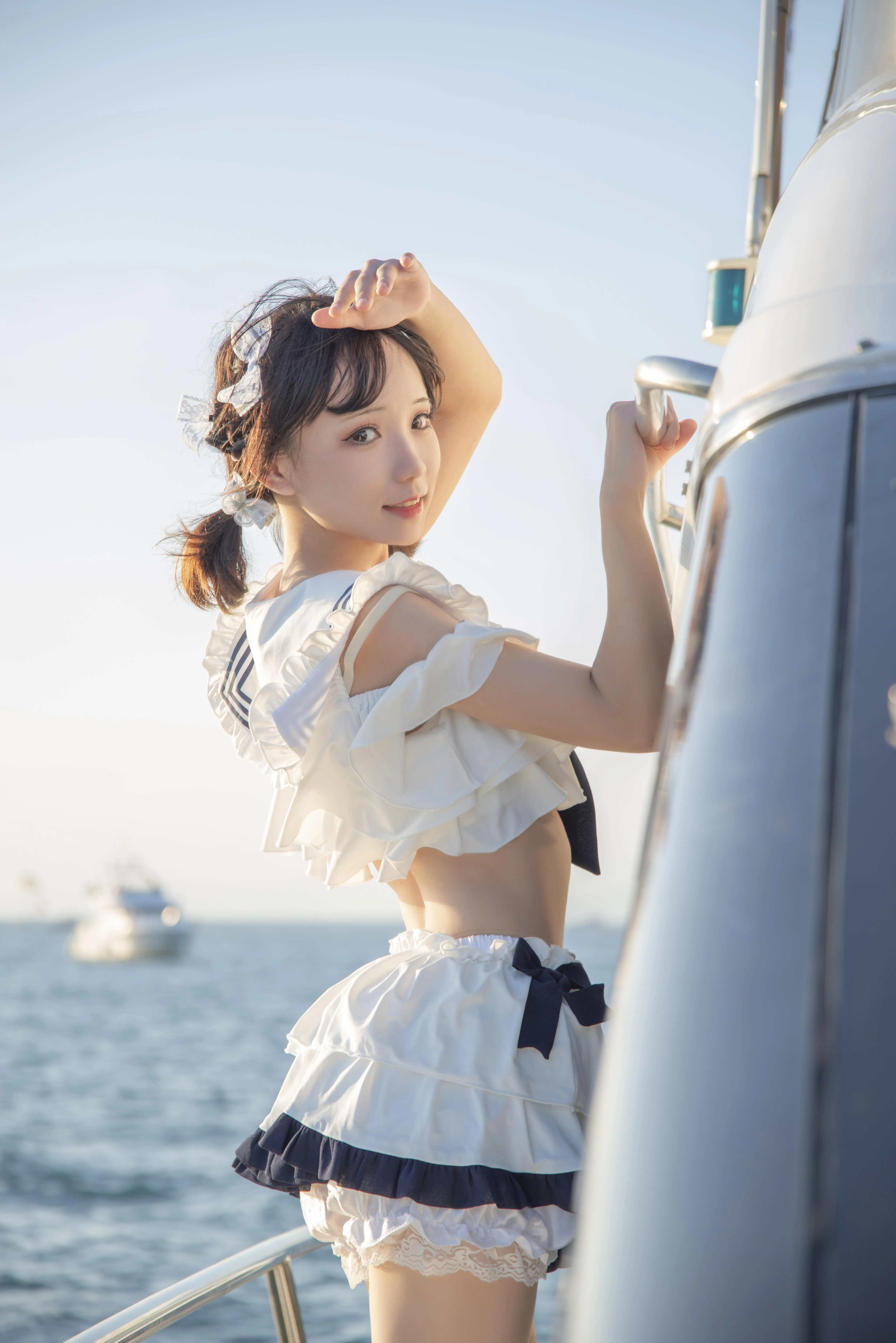 花柒Hana – NO.13 三亚熊之海军风泳装 [12P]插图