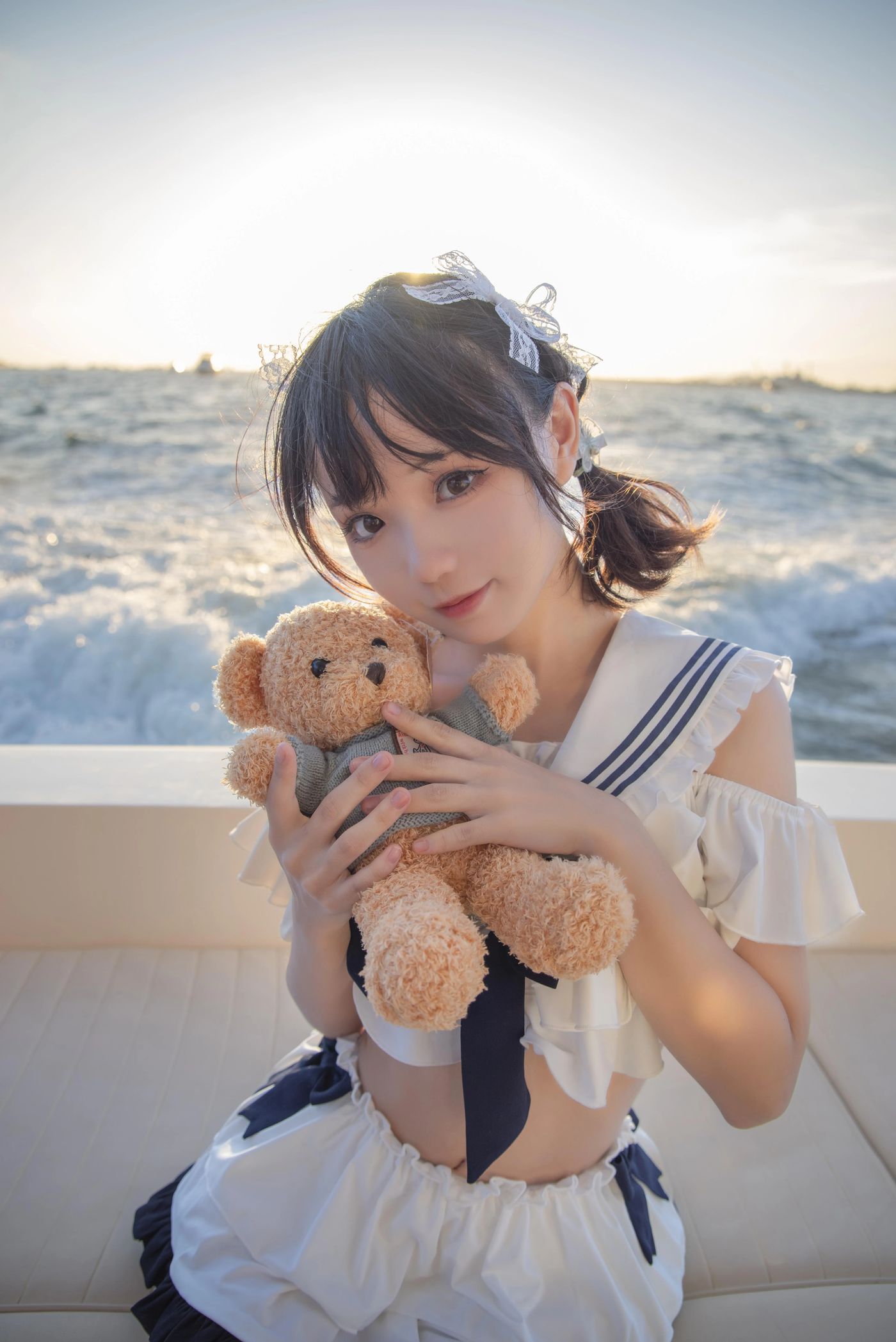 花柒Hana – NO.13 三亚熊之海军风泳装 [12P]插图1