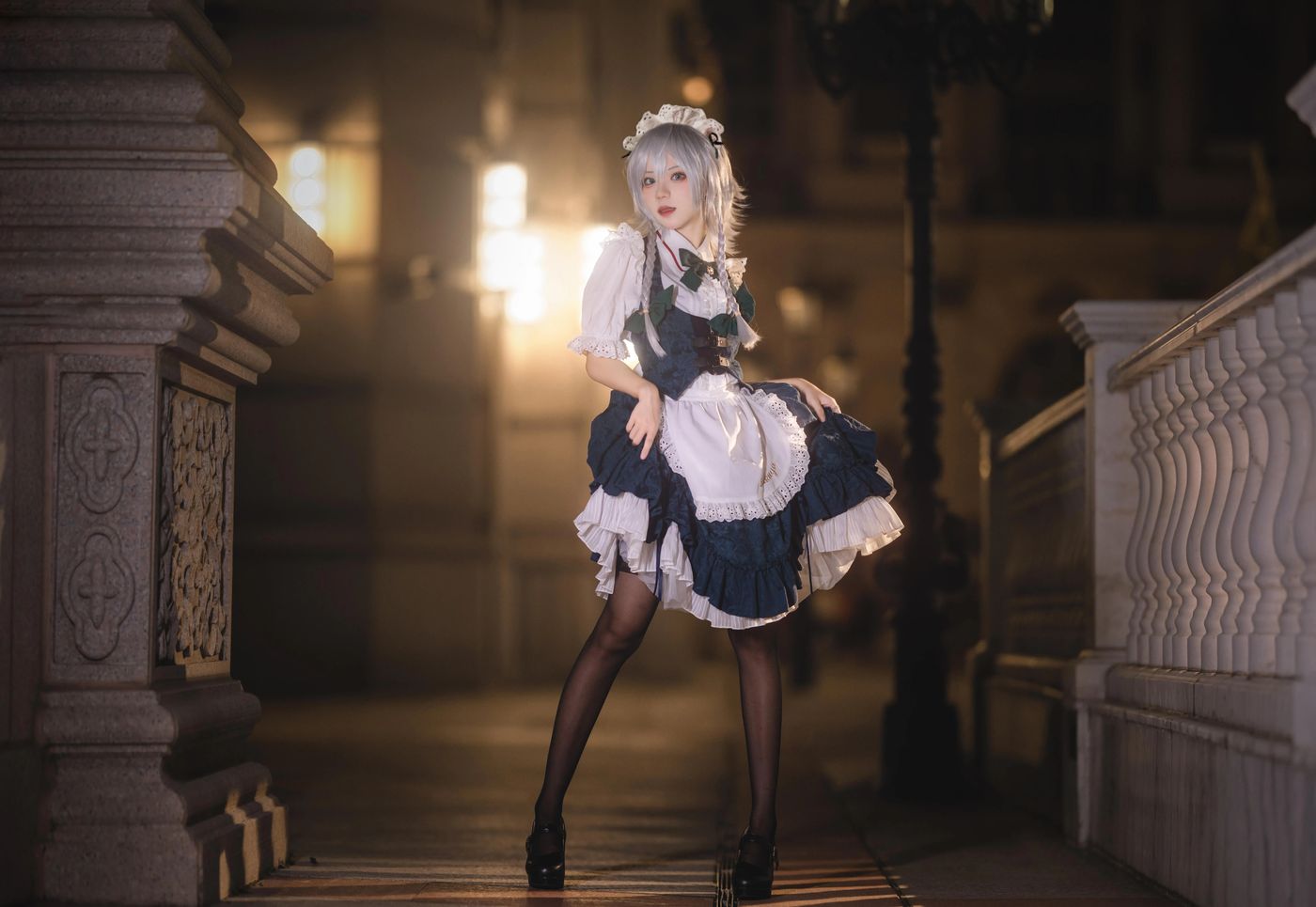 花柒Hana – NO.26 星雨咲夜女仆 [9P]插图5