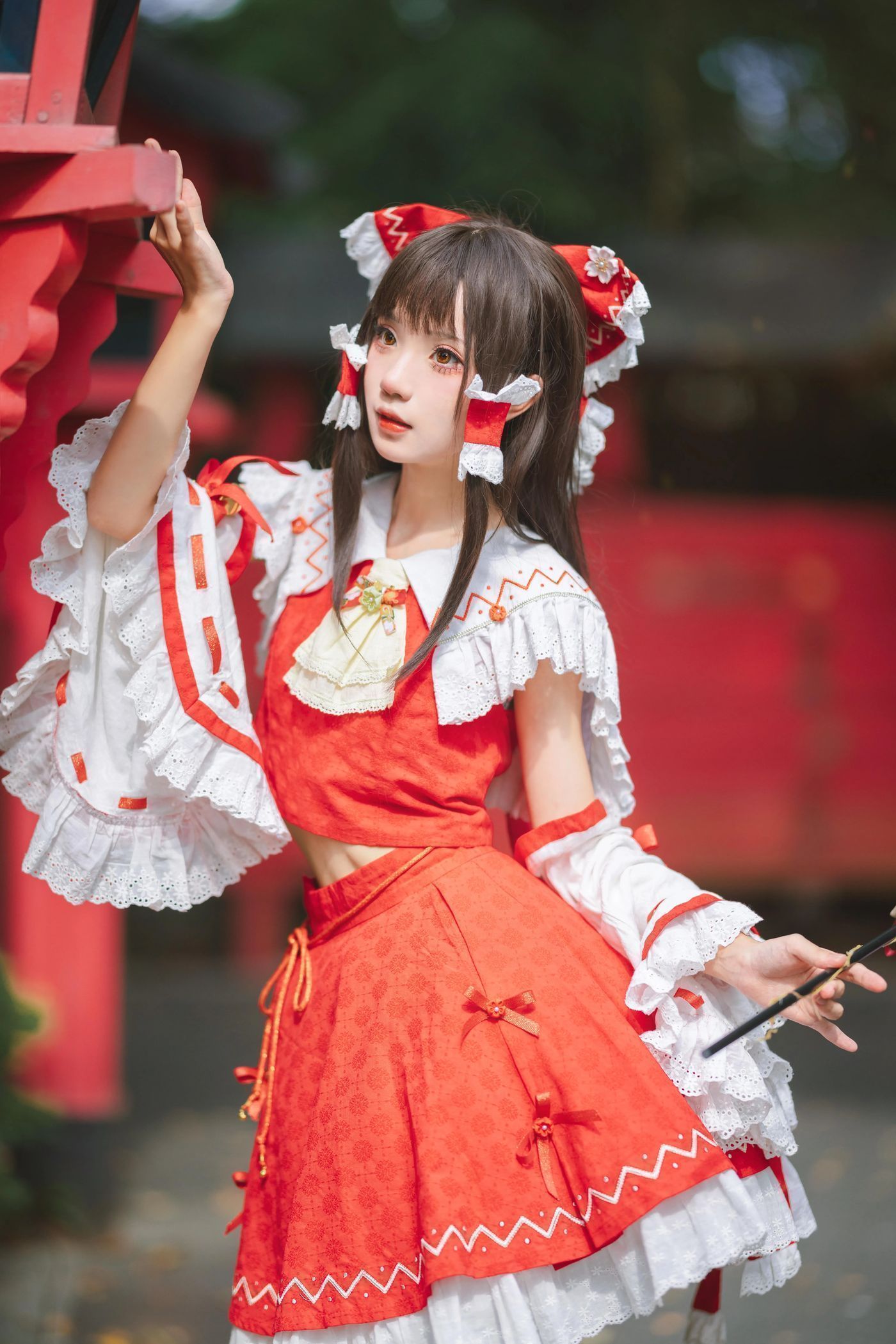 花柒Hana – NO.30 森森仙短款灵梦 [15P]插图7