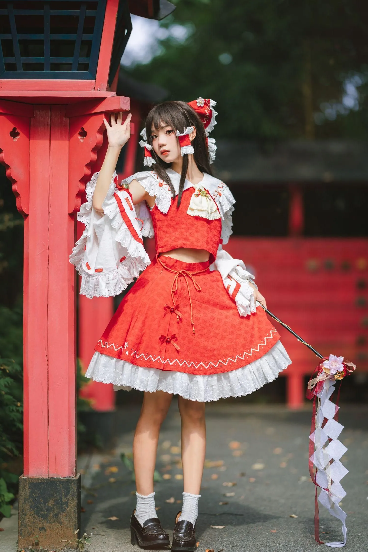 花柒Hana – NO.30 森森仙短款灵梦 [15P]插图8