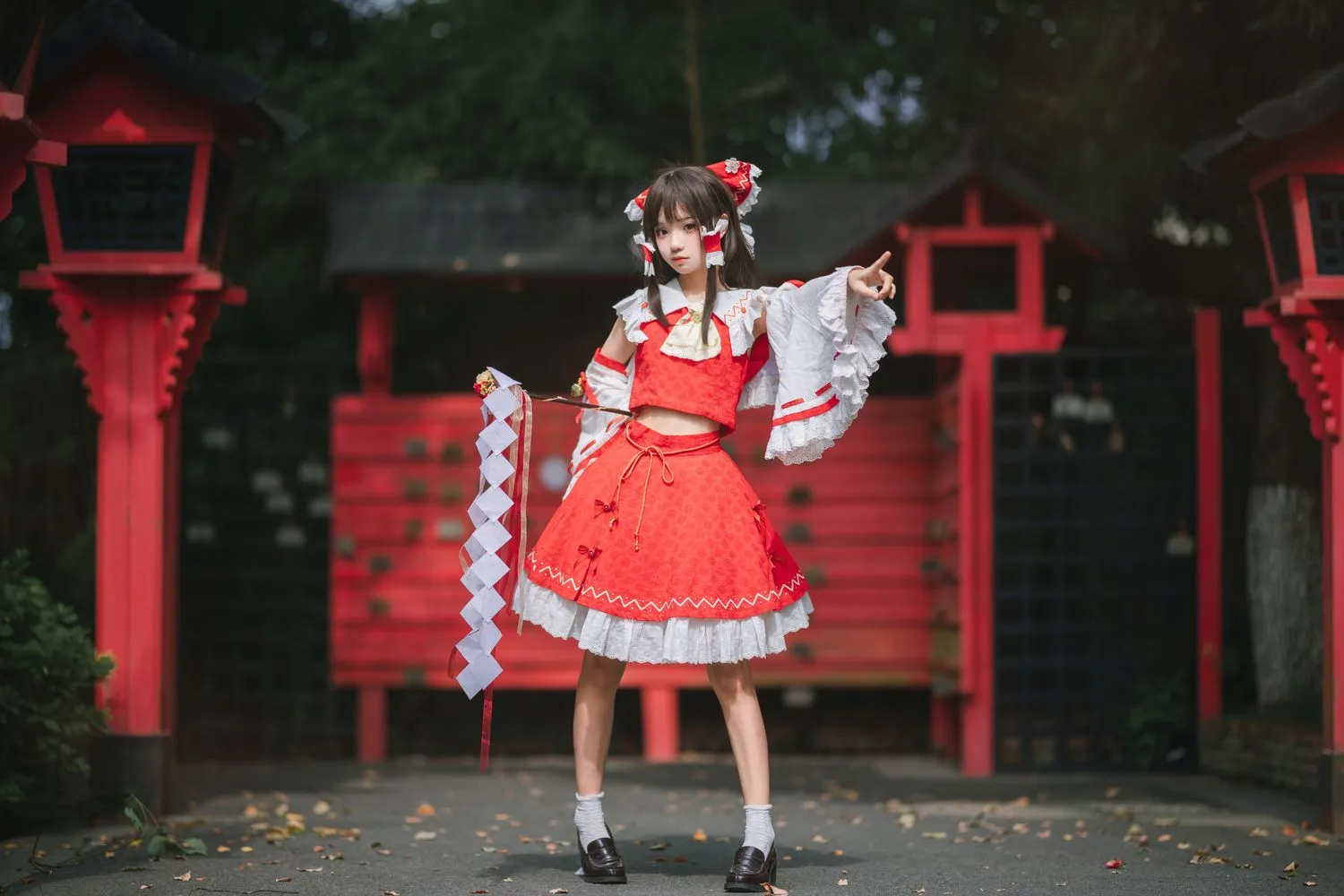 花柒Hana – NO.30 森森仙短款灵梦 [15P]插图9