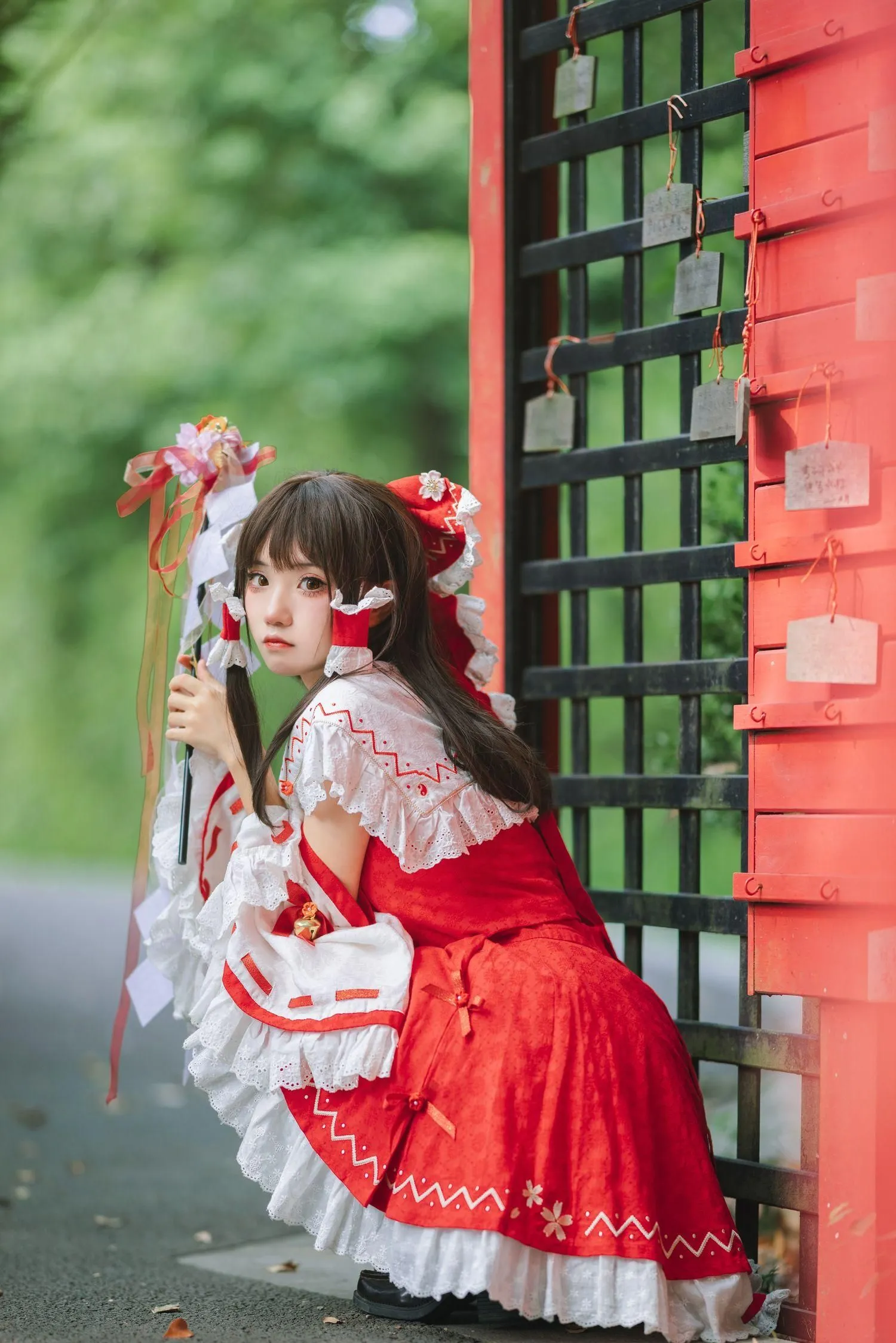 花柒Hana – NO.30 森森仙短款灵梦 [15P]插图2