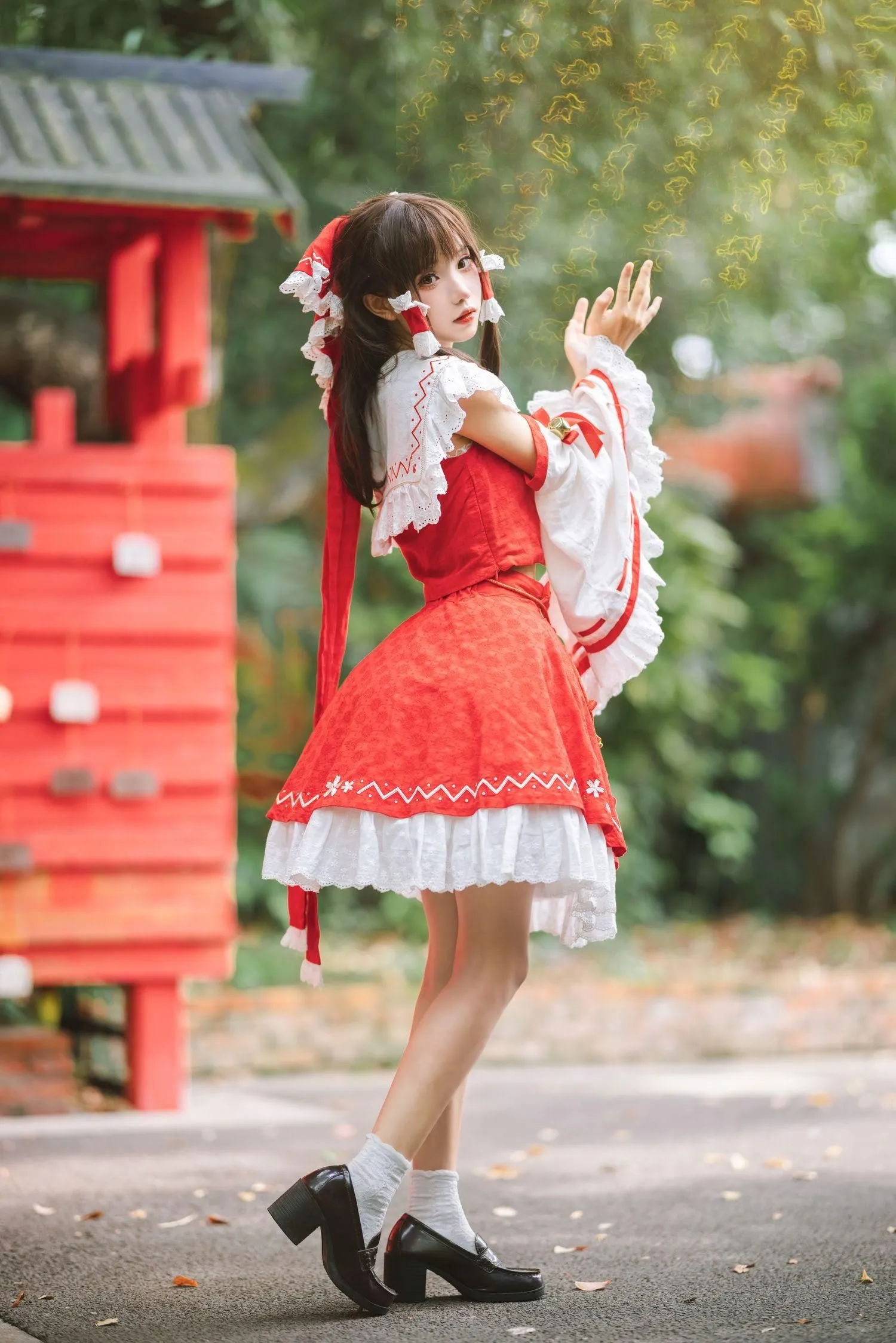 花柒Hana – NO.30 森森仙短款灵梦 [15P]插图4